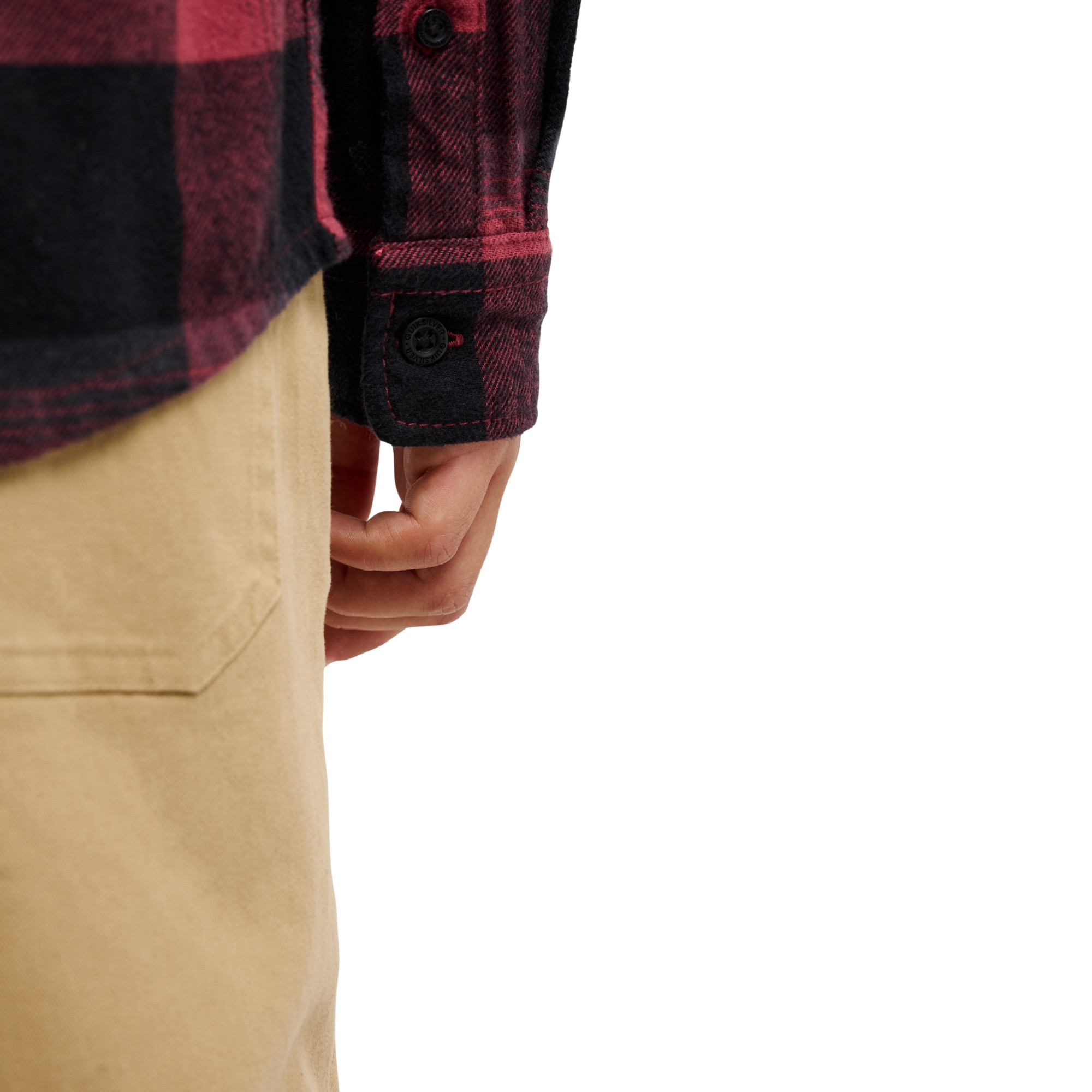 Camisa de niños Motherfly Plaid Quiksilver - Rojo cereza Rojo cereza-6