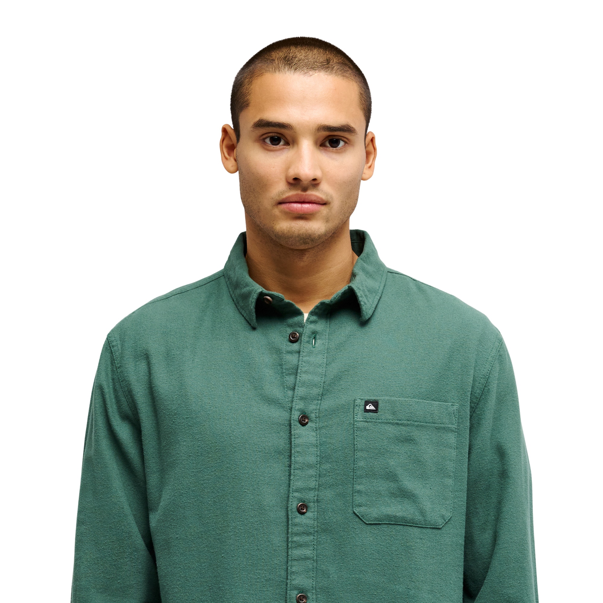 Camisa de hombre Motherfly Solid Quiksilver - Verde Verde-4