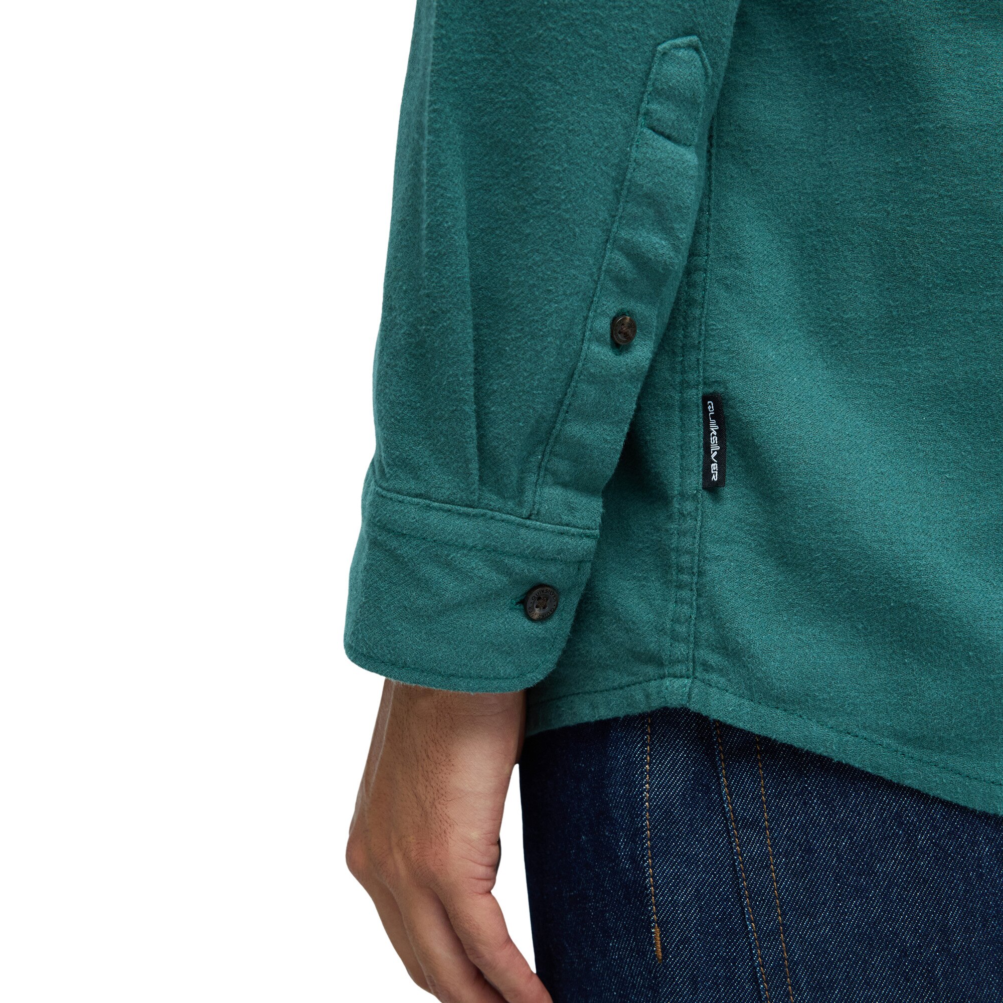 Camisa de hombre Motherfly Solid Quiksilver - Verde Verde-6