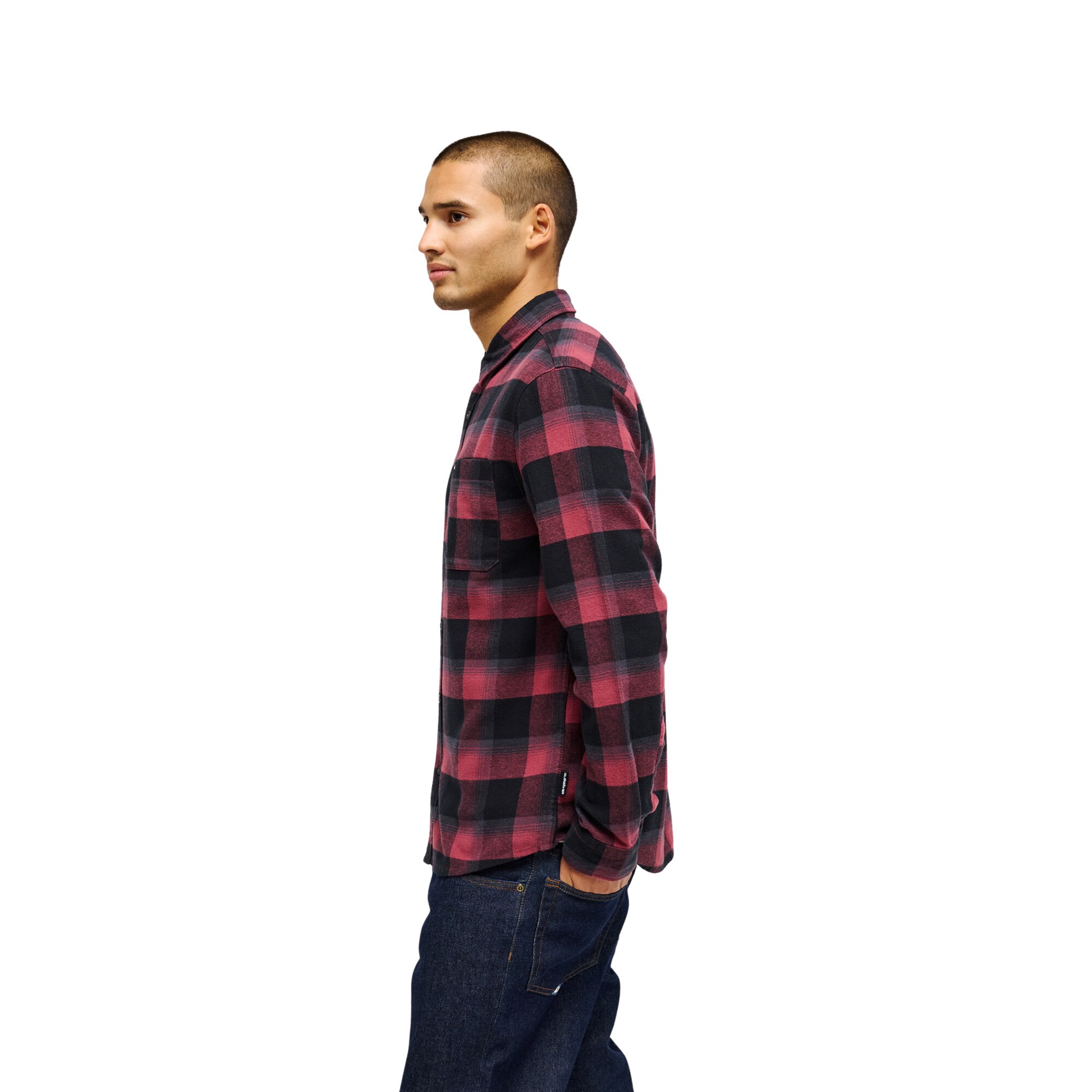 Camisa de hombre Motherfly Plaid Quiksilver - Rojo cereza Rojo cereza-3
