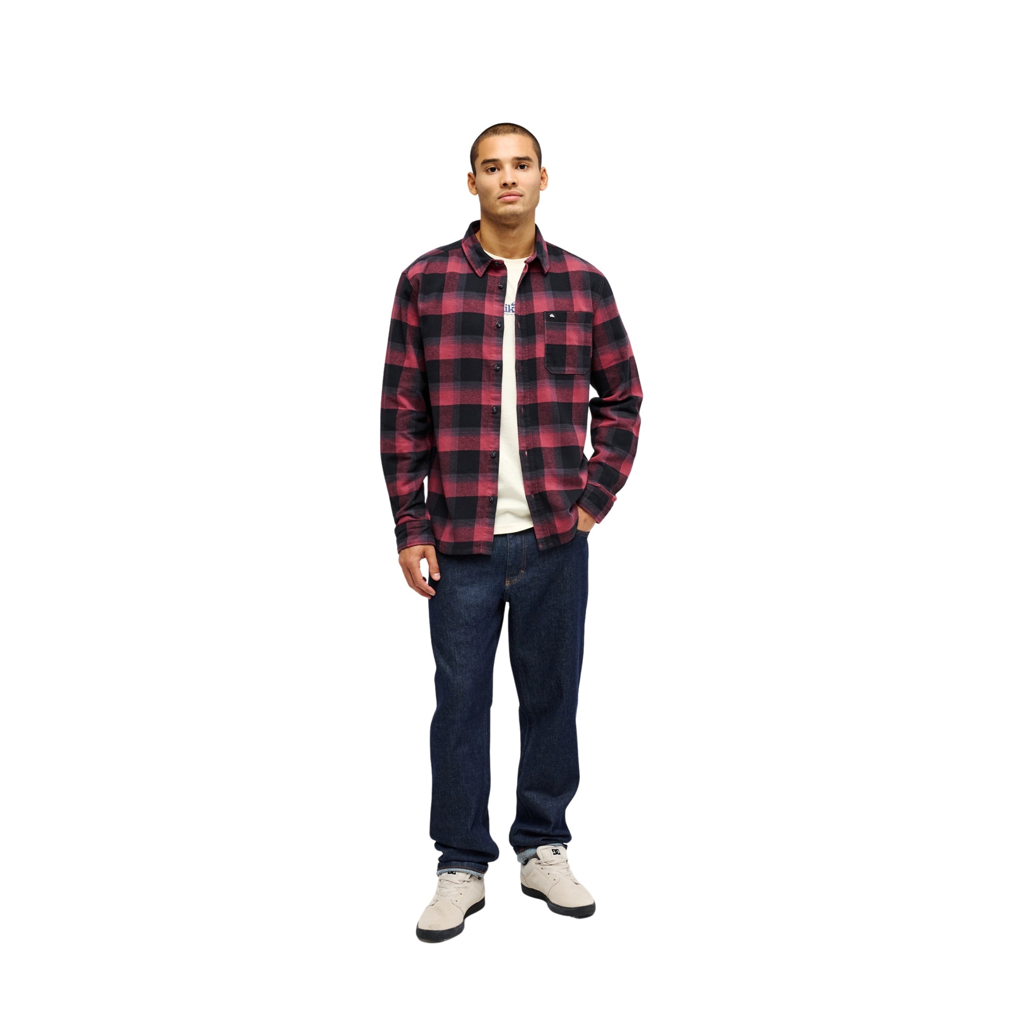 Camisa de hombre Motherfly Plaid Quiksilver - Rojo cereza Rojo cereza-5