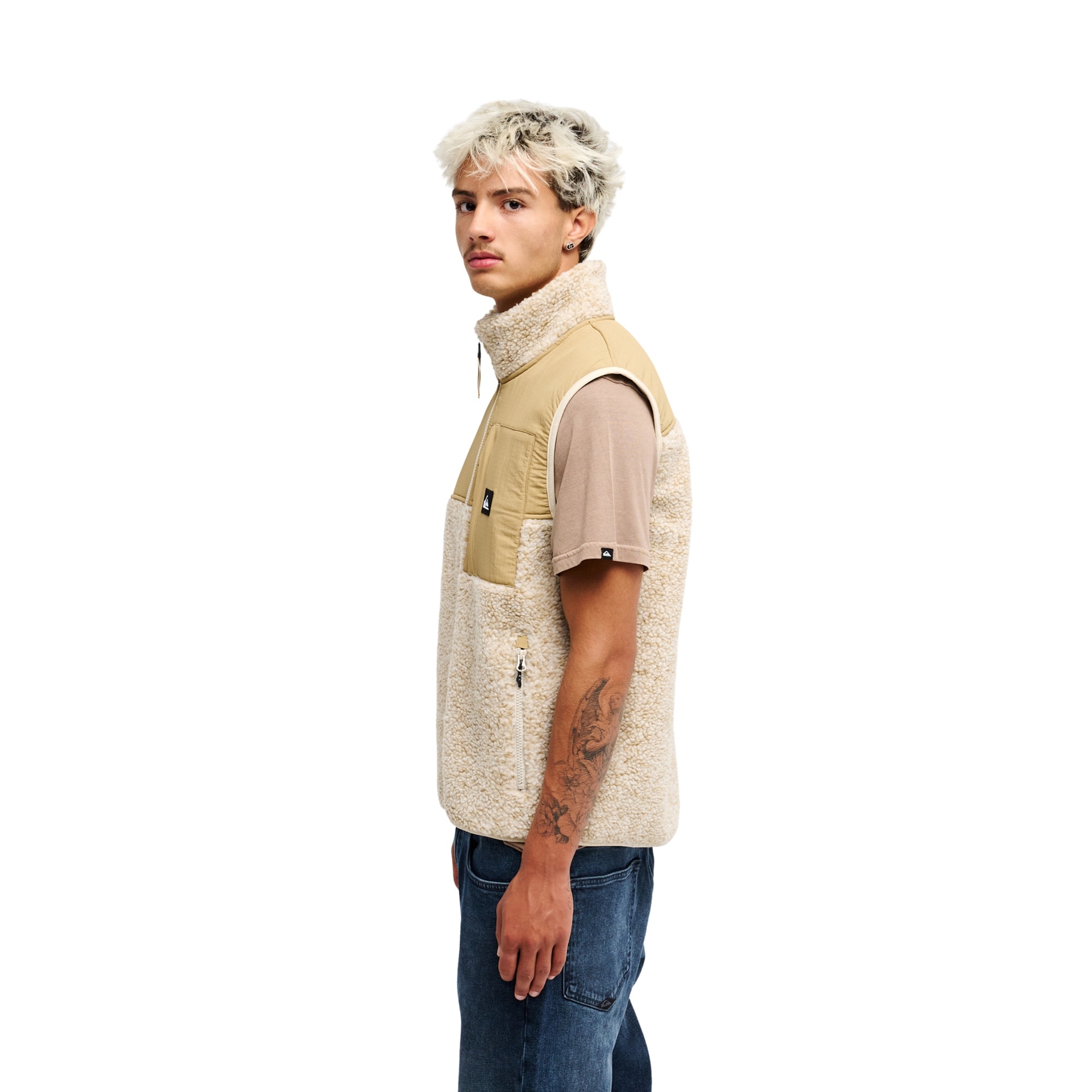 Chaleco polar con cremallera de hombre Shallow Water Quiksilver - Marrón Marrón-2