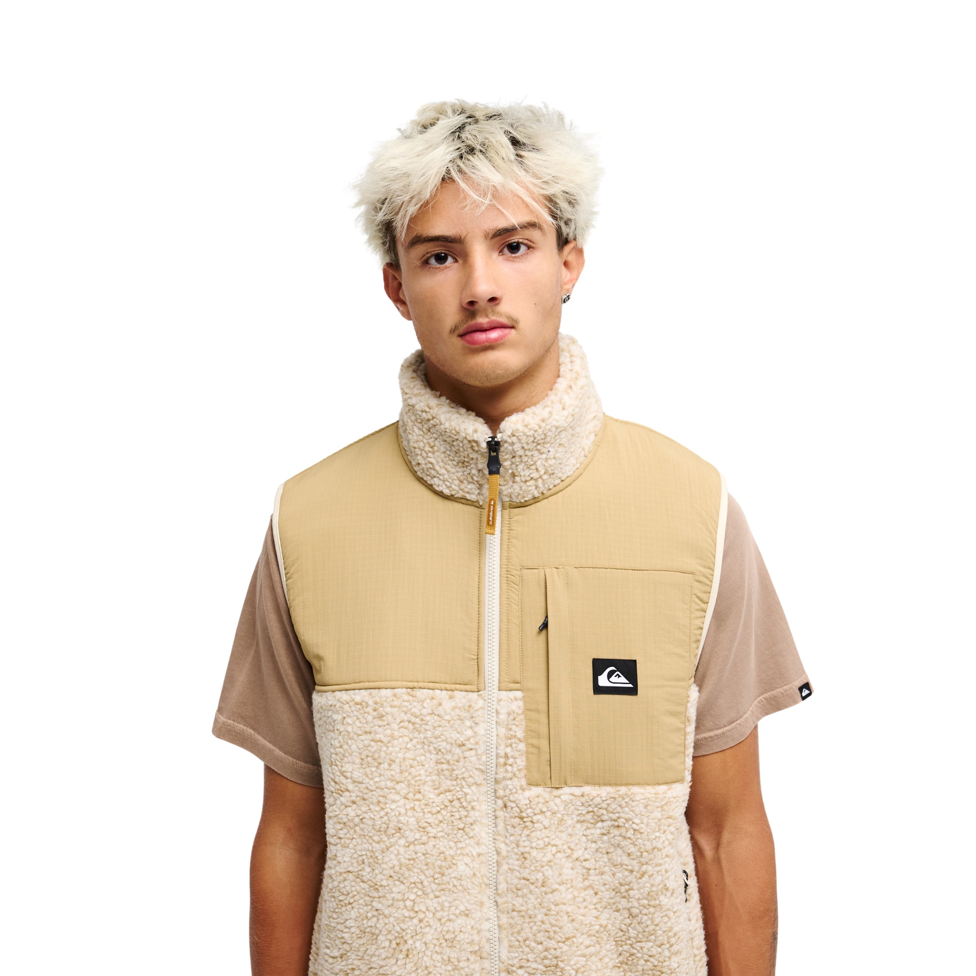 Chaleco polar con cremallera de hombre Shallow Water Quiksilver - Marrón Marrón-3