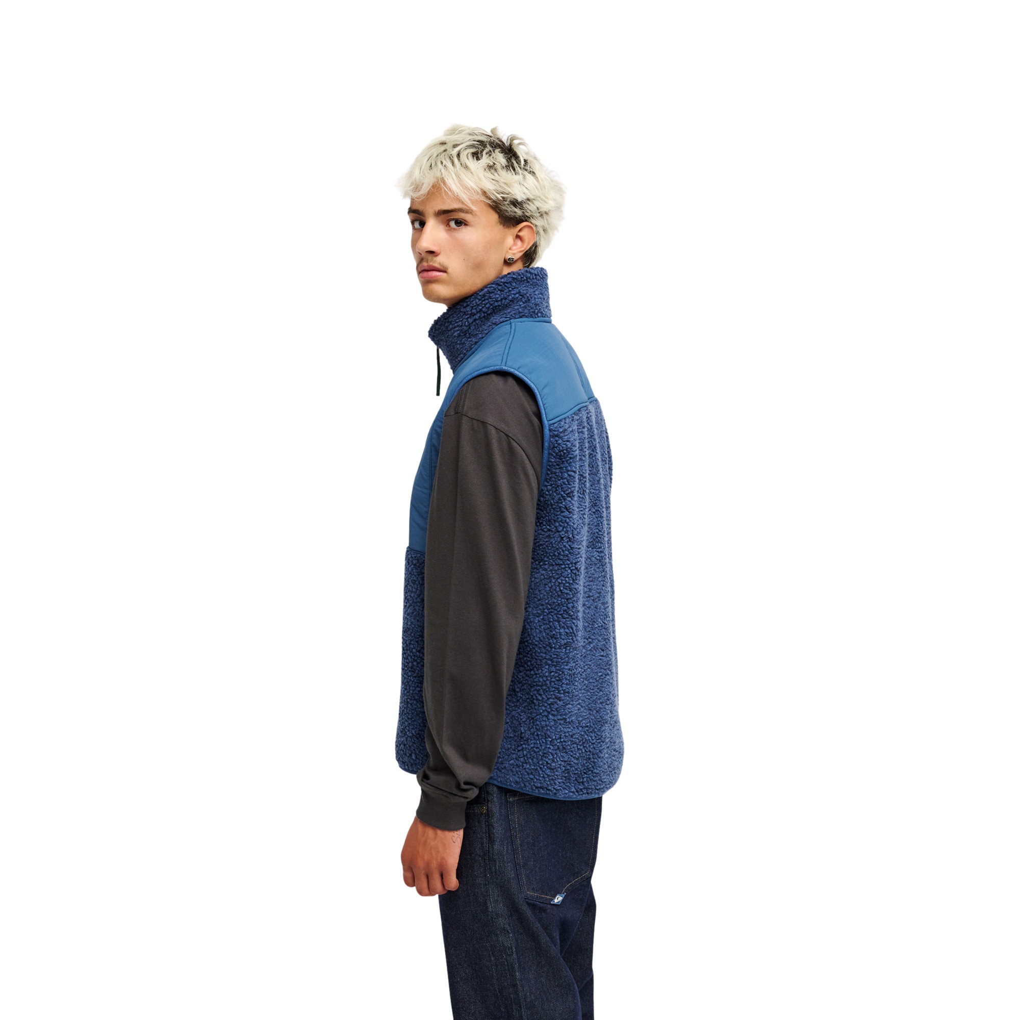 Chaleco polar con cremallera de hombre Shallow Water Quiksilver - Azul Azul-2