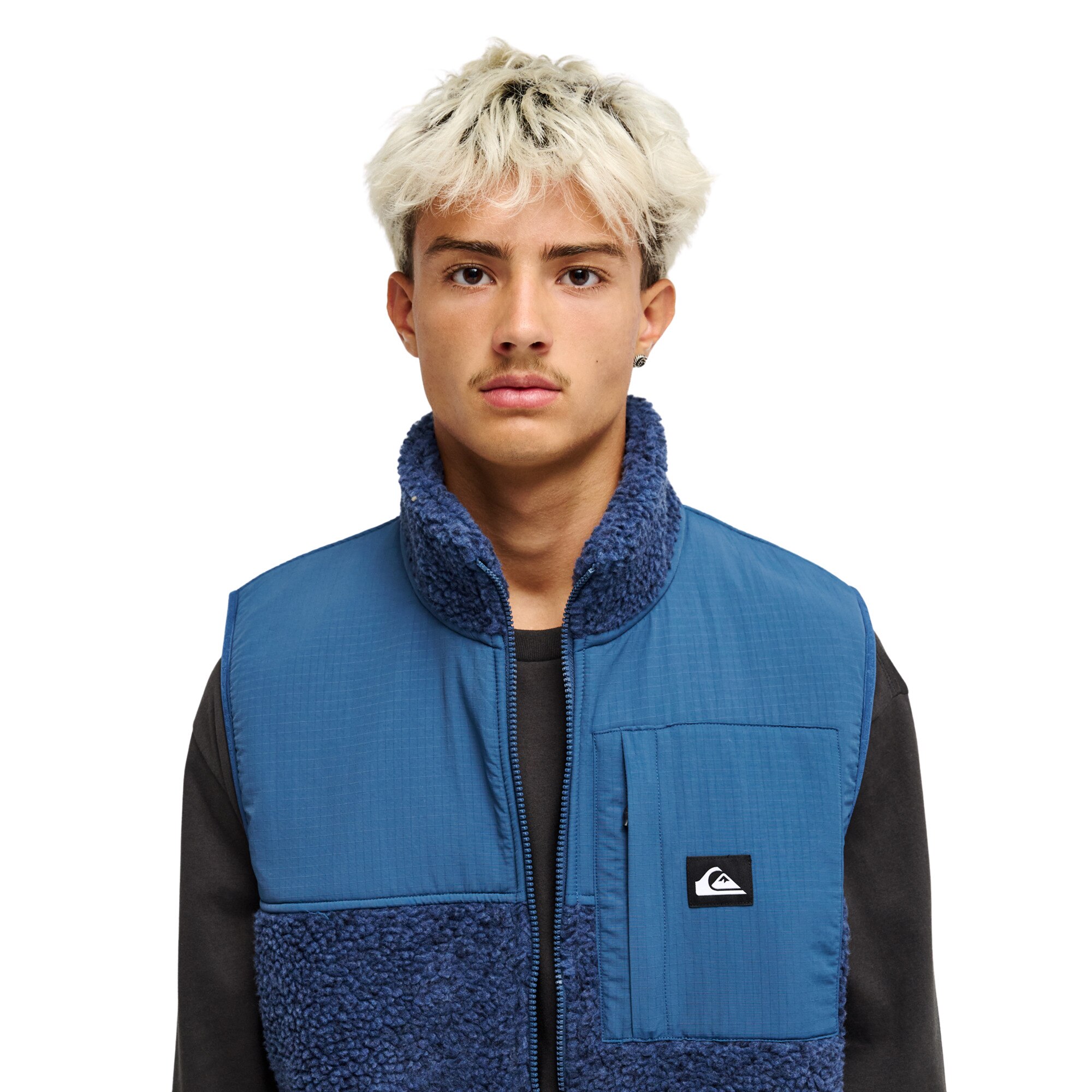 Chaleco polar con cremallera de hombre Shallow Water Quiksilver - Azul Azul-3