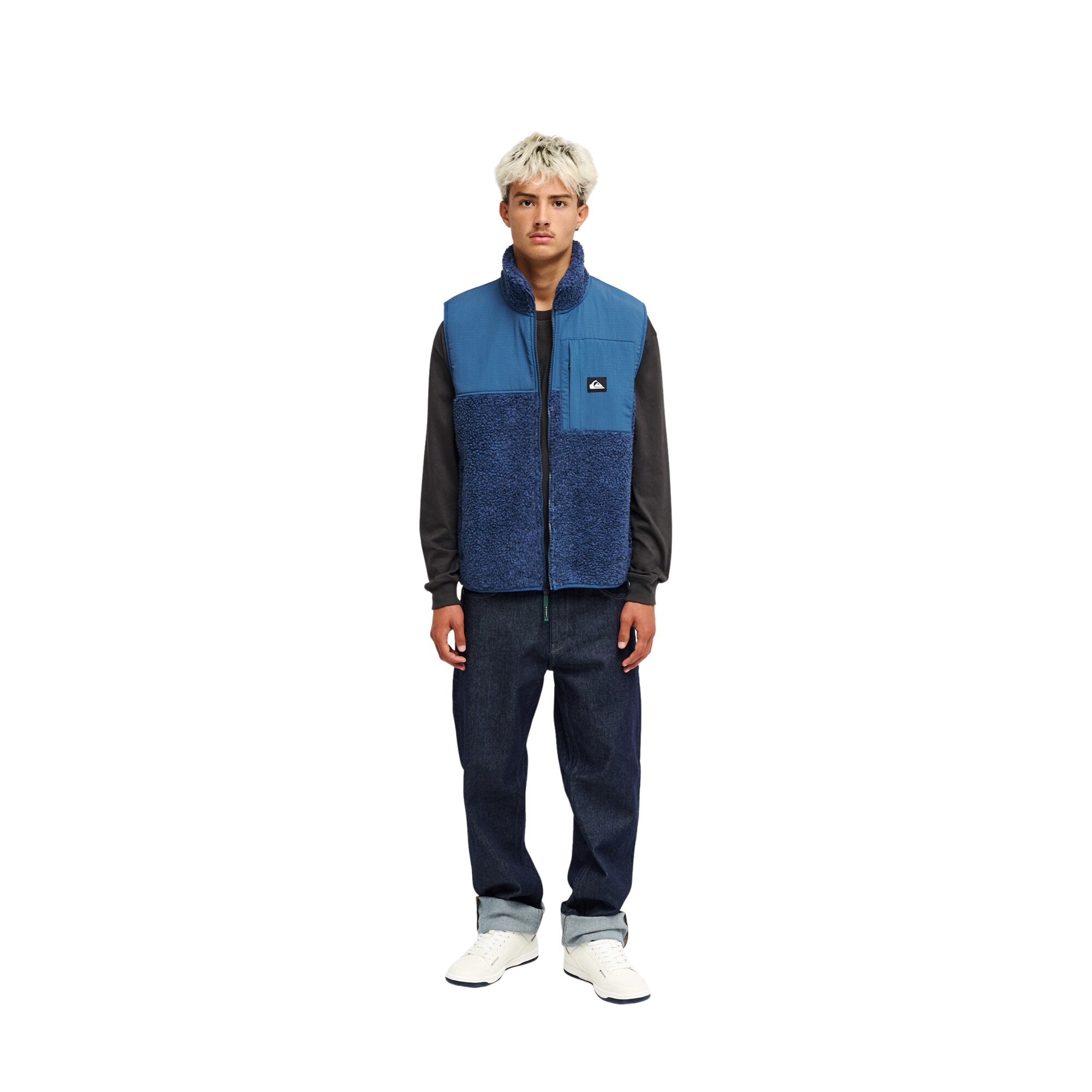 Chaleco polar con cremallera de hombre Shallow Water Quiksilver - Azul Azul-4