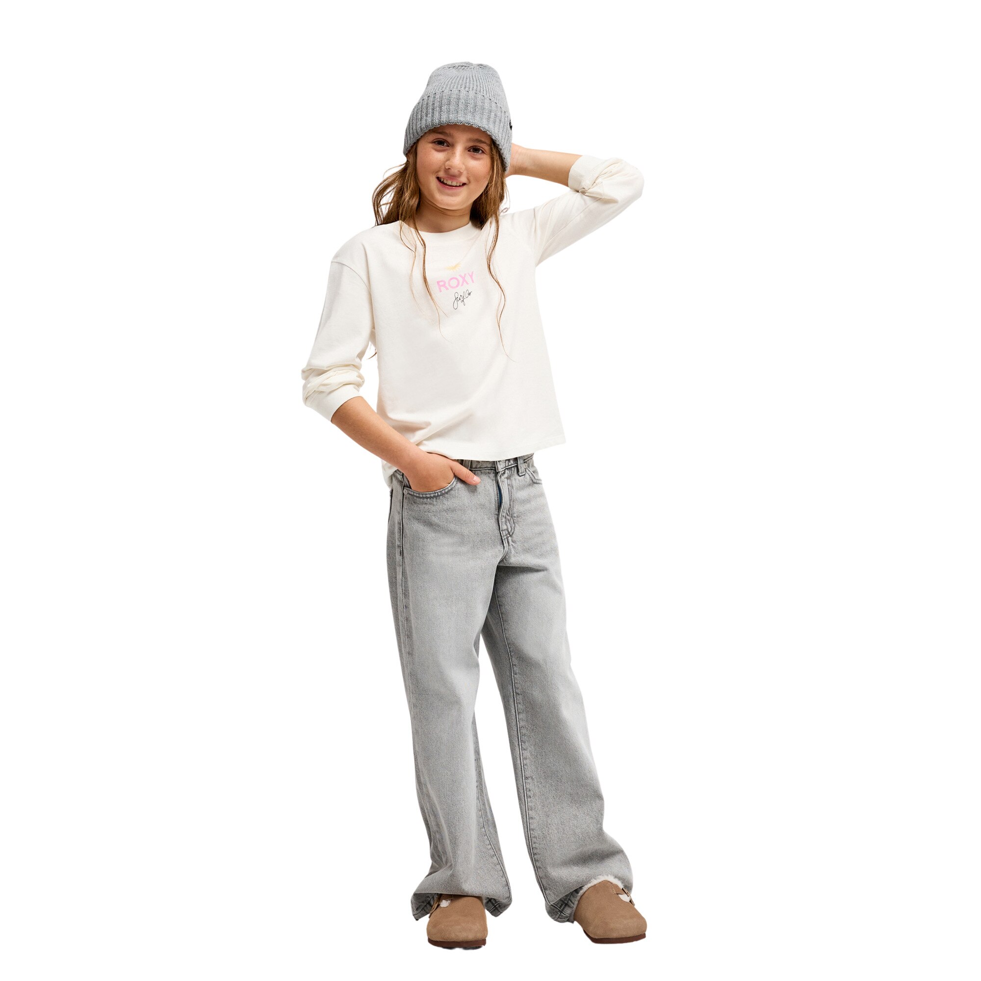 Camisetas de niños Orchidregular Roxy - Blanco Blanco-5