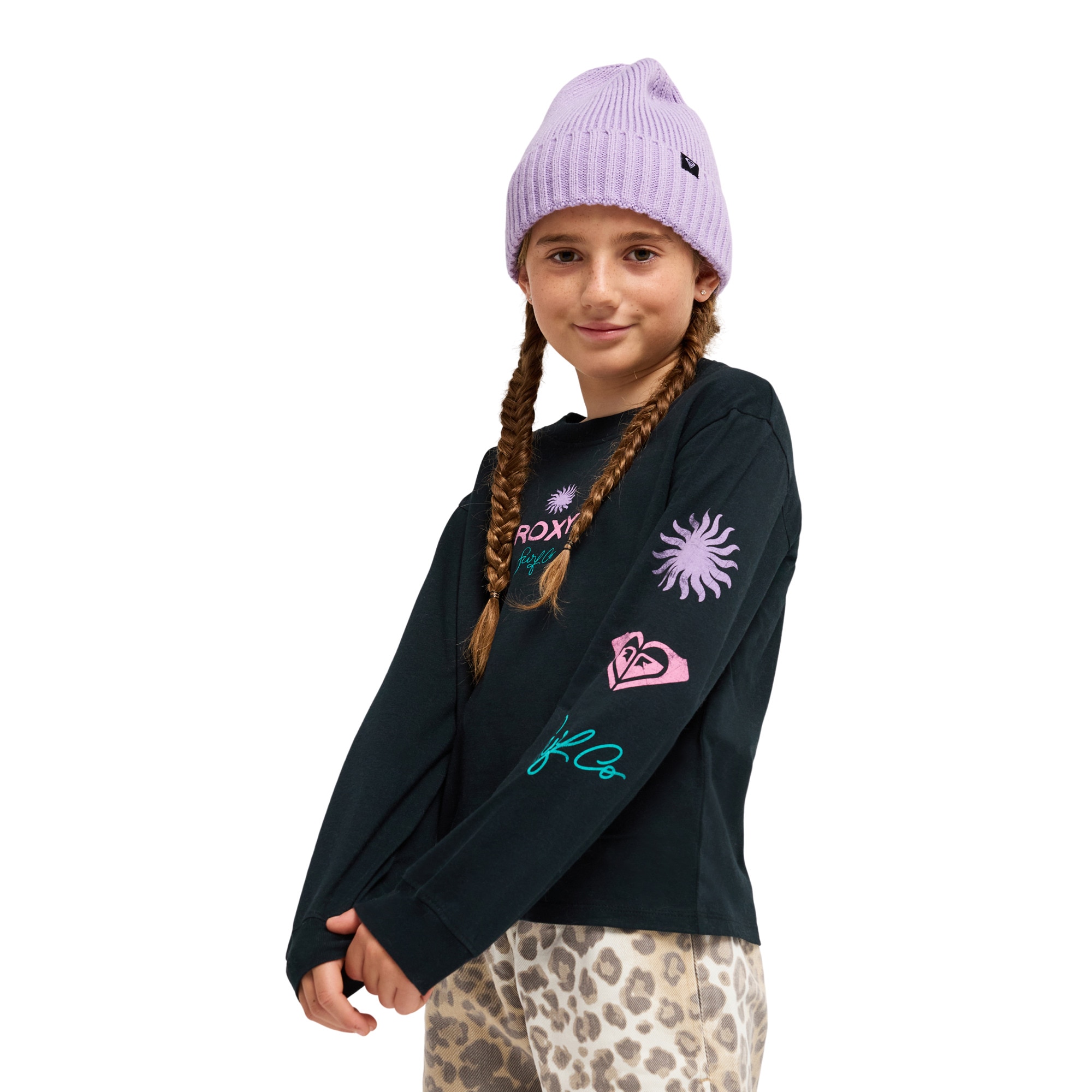 Camisetas de niños Orchidregular Roxy - Negro Negro-1