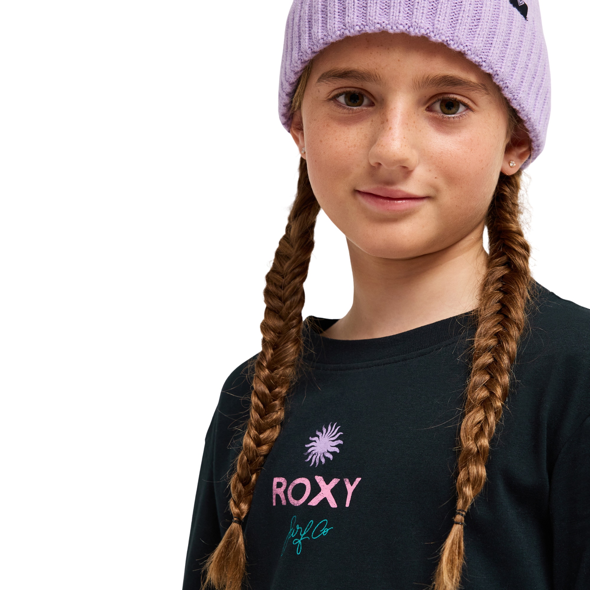 Camisetas de niños Orchidregular Roxy - Negro Negro-4