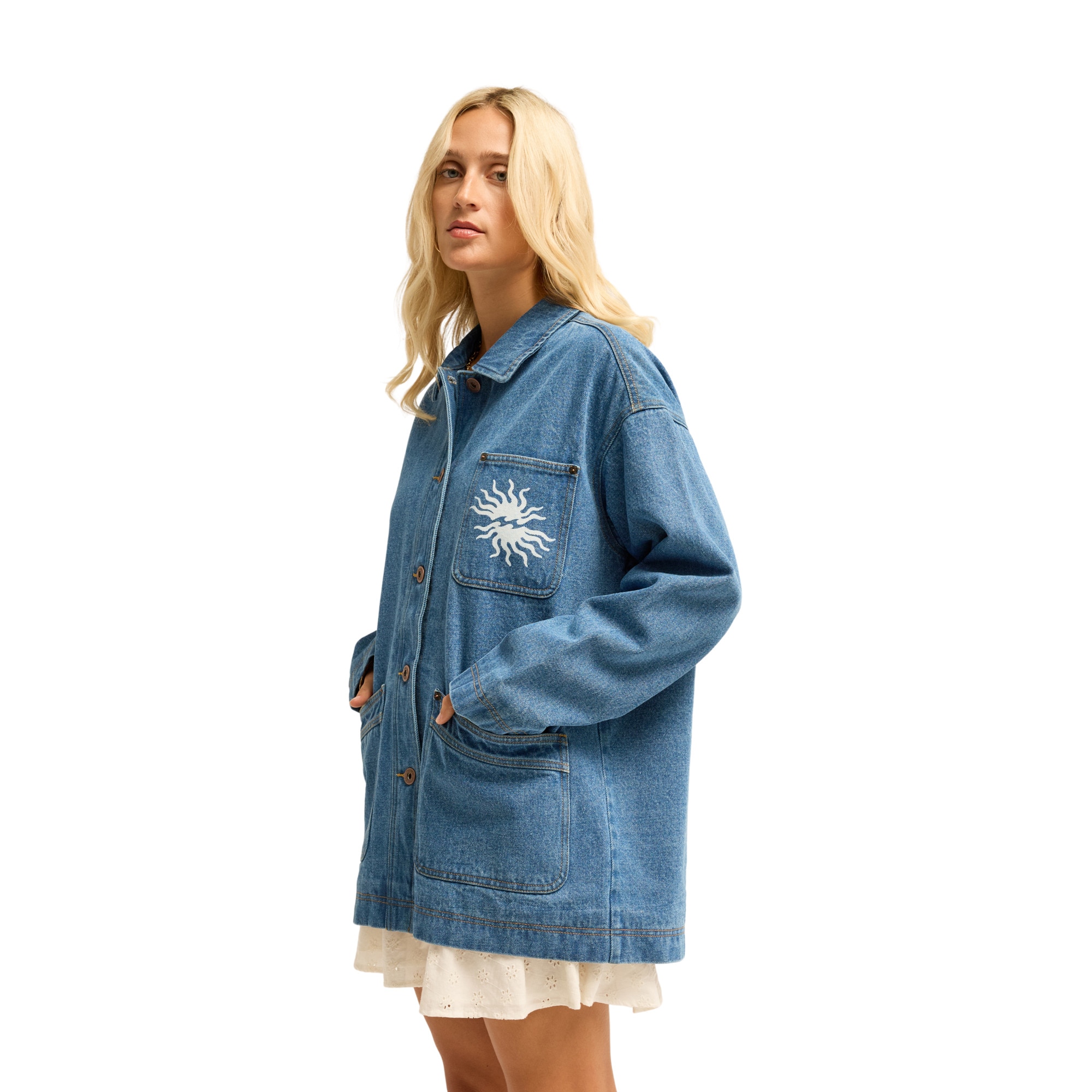 Chaqueta de mujer Denim Shore Billabong - Azul Azul-3