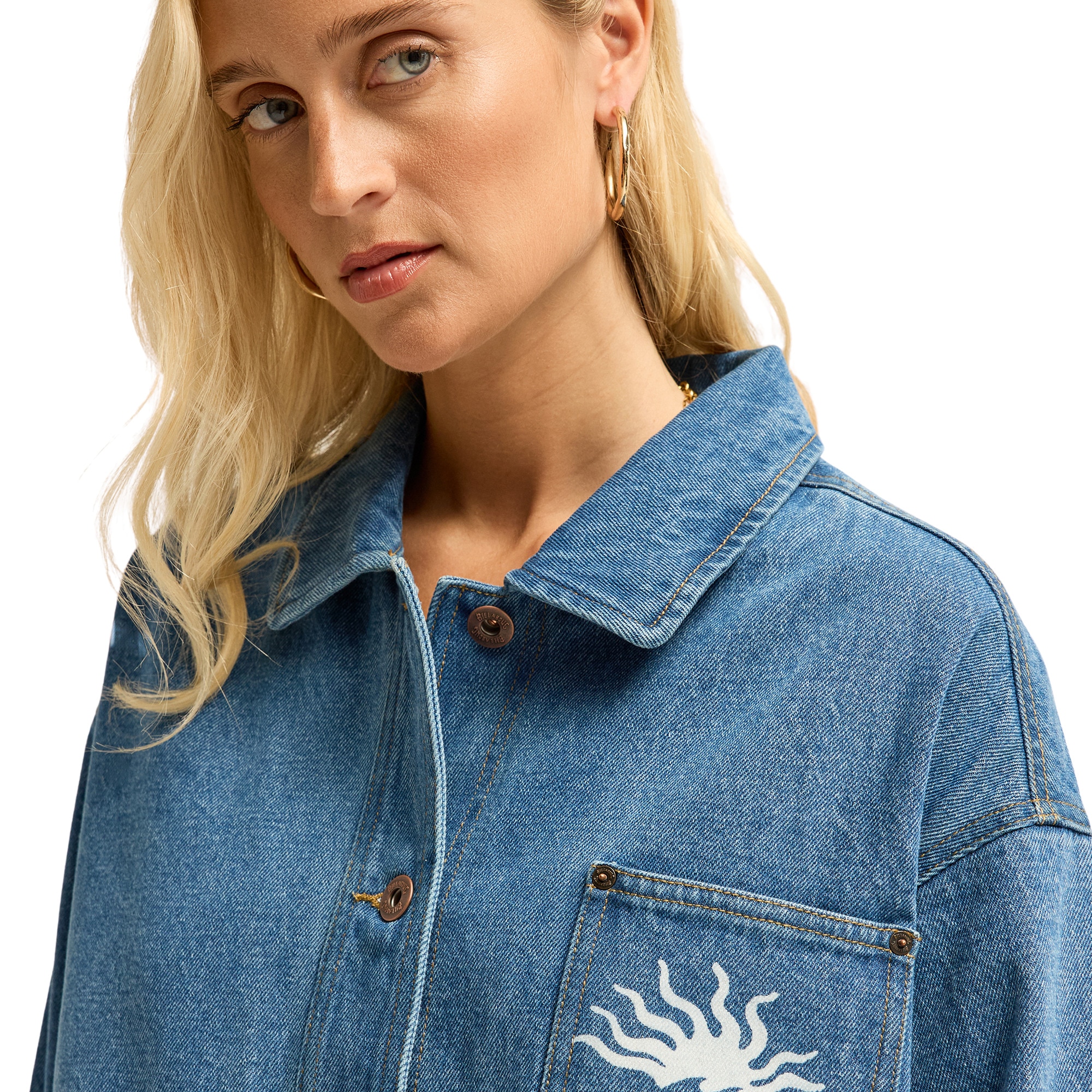 Chaqueta de mujer Denim Shore Billabong - Azul Azul-4