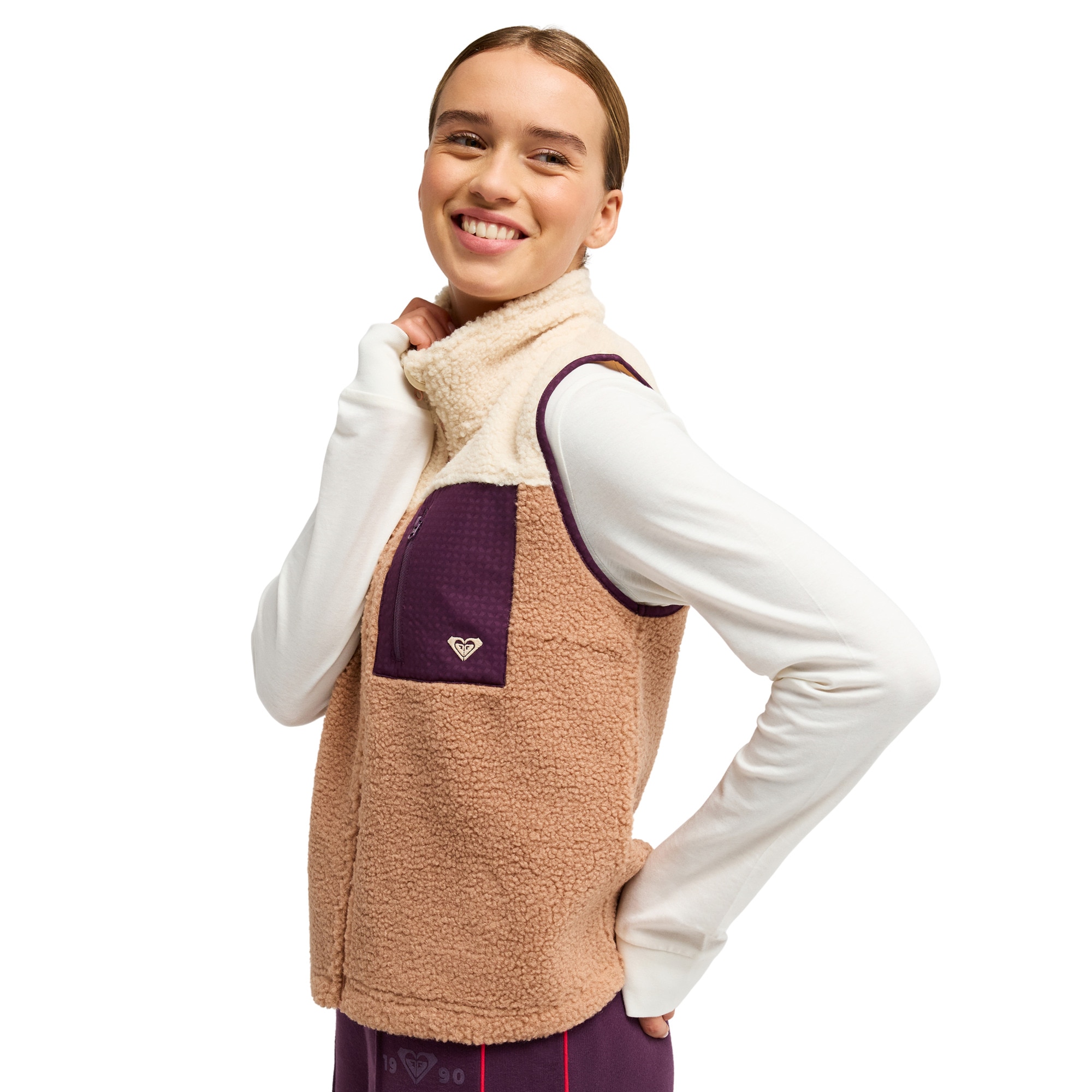 Imagen 2 de Chaleco deportivo Sherpa de mujer Boundless Spirit 2 Roxy - Marrón Marrón
