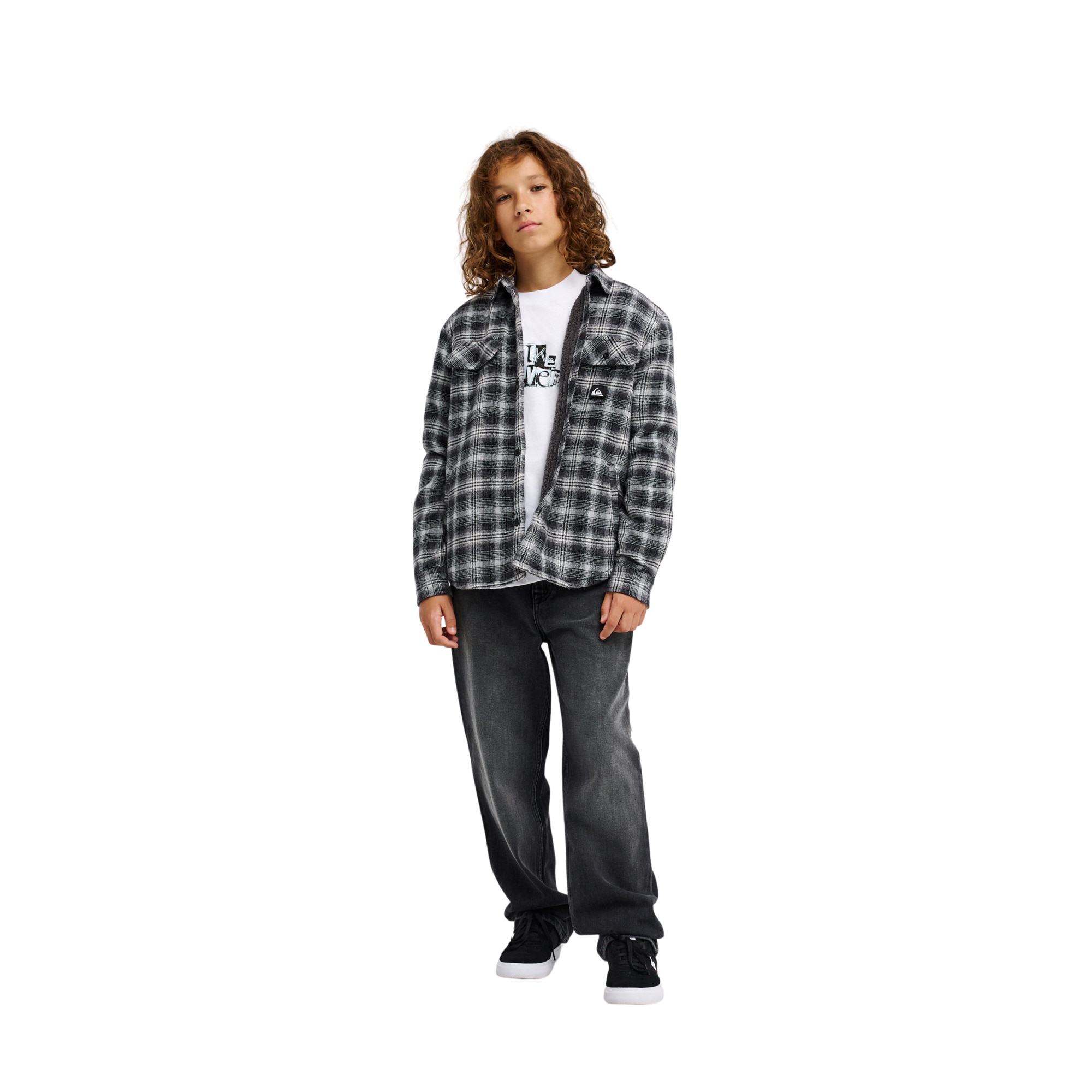 Chaqueta de niños Venture Sherpa Quiksilver - Negro Negro-5