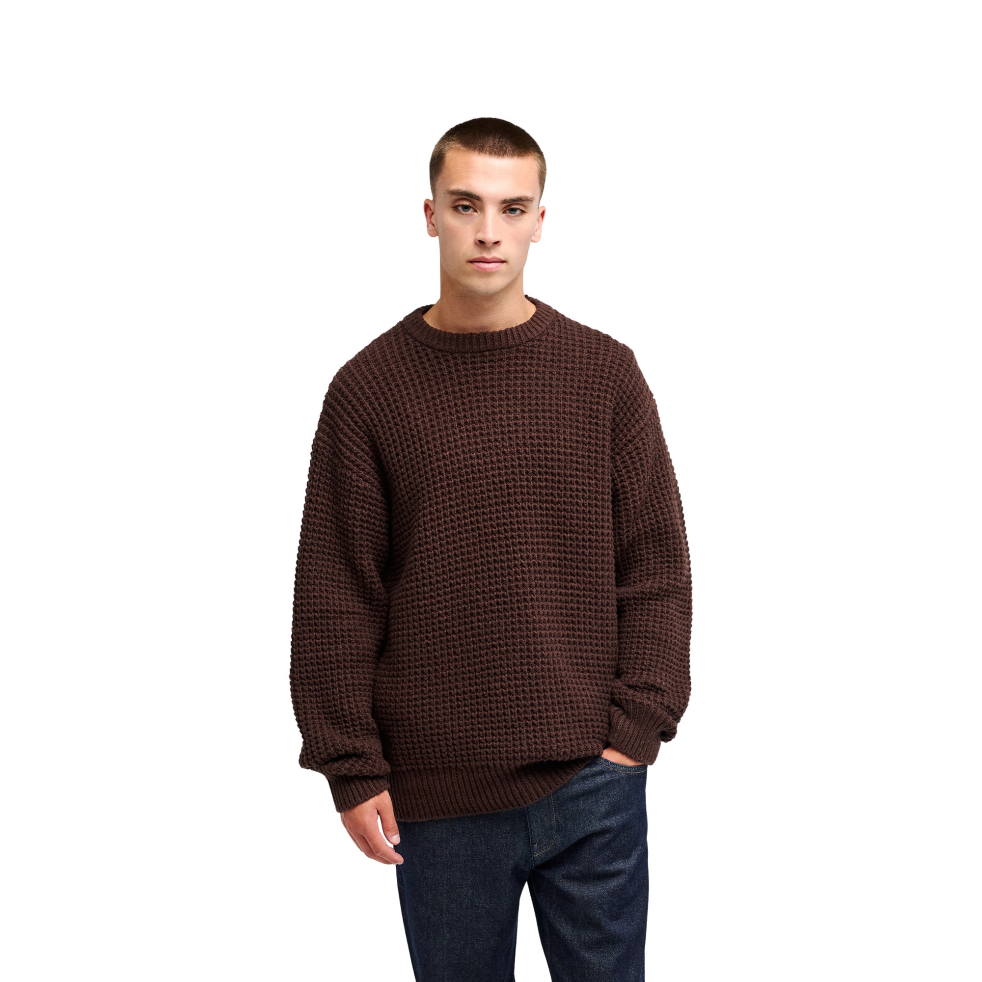 Jersey de hombre Morris Waffle Quiksilver - Marrón Marrón-1