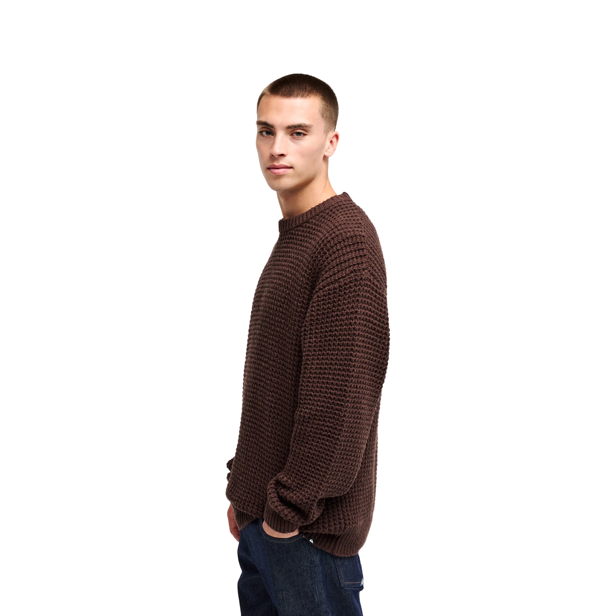 Jersey de hombre Morris Waffle Quiksilver - Marrón Marrón-3