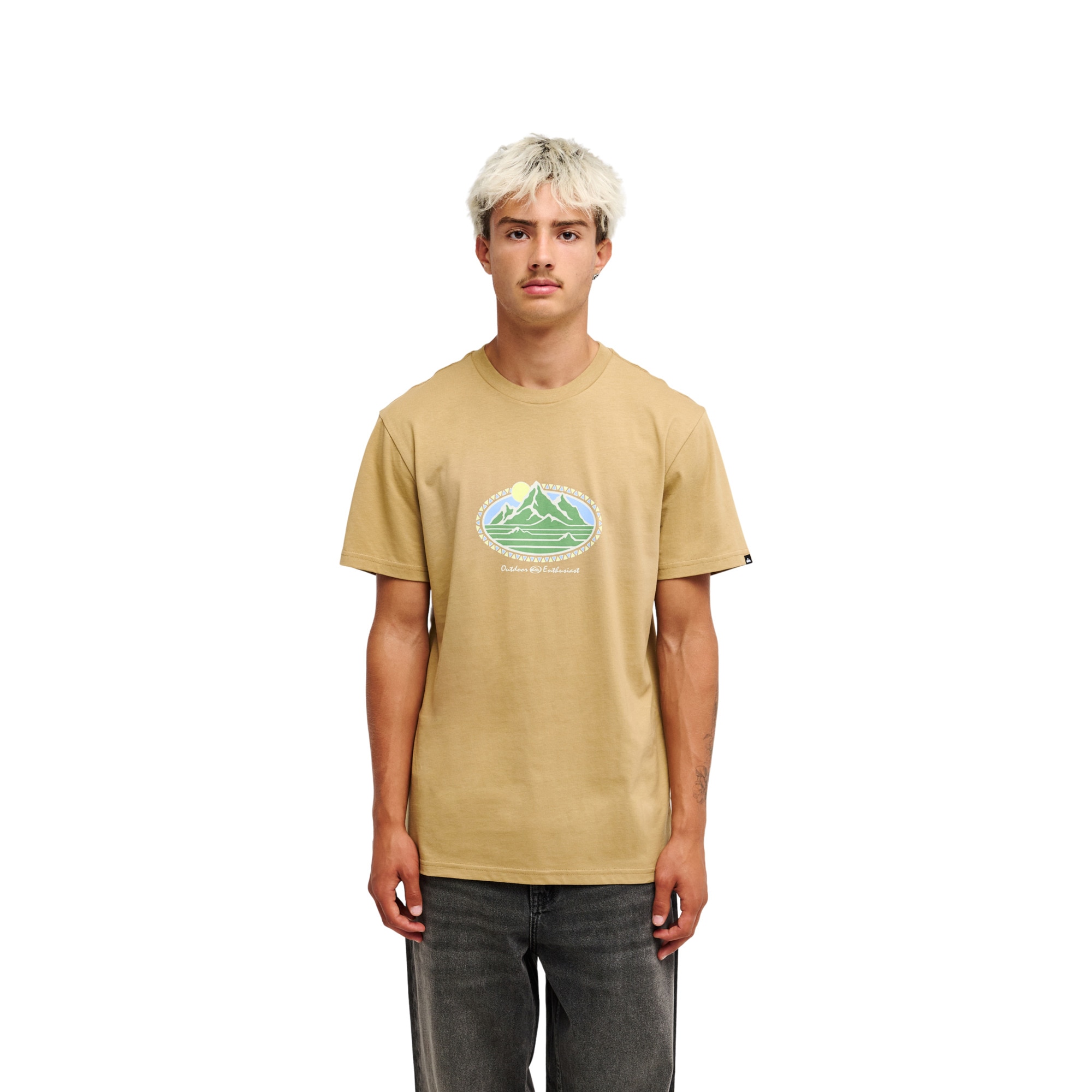 Camiseta de hombre Ev Mountain Lovers Quiksilver - Marrón Marrón-1