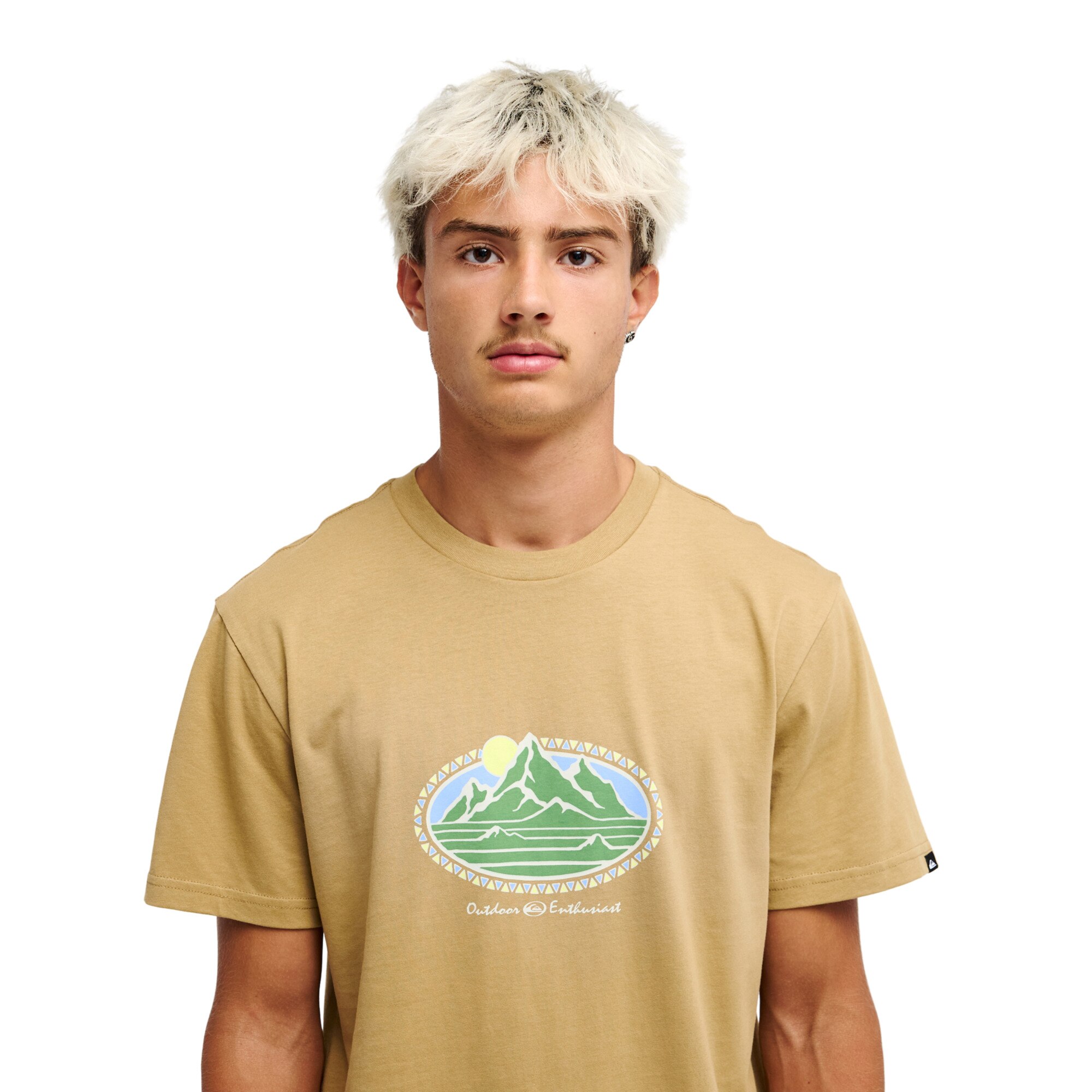 Camiseta de hombre Ev Mountain Lovers Quiksilver - Marrón Marrón-4