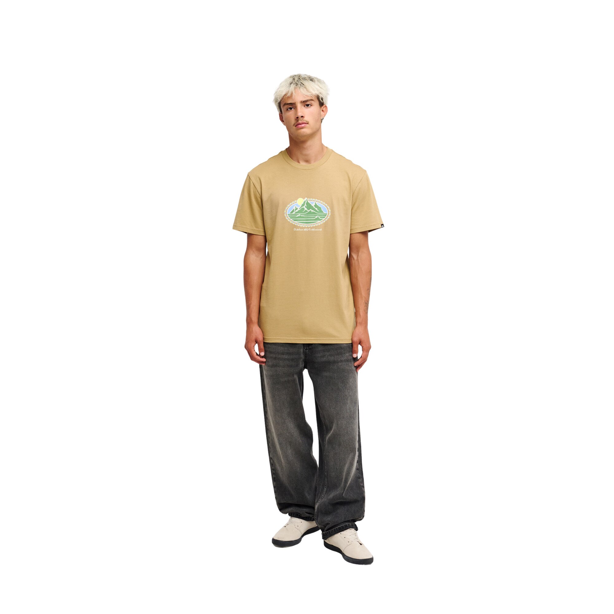 Camiseta de hombre Ev Mountain Lovers Quiksilver - Marrón Marrón-5