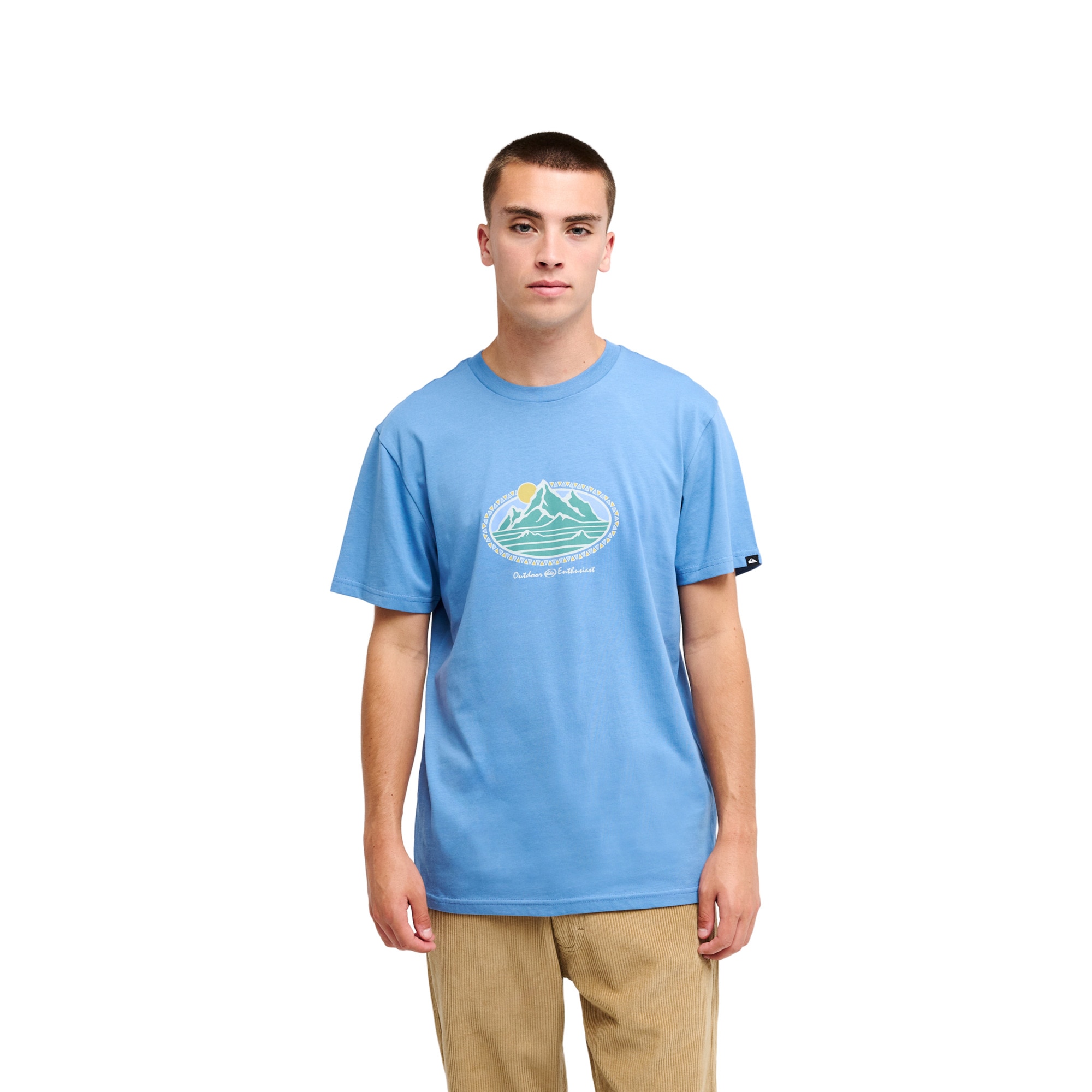 Camiseta de hombre Ev Mountain Lovers Quiksilver - Azul / Gris Azul / Gris-1