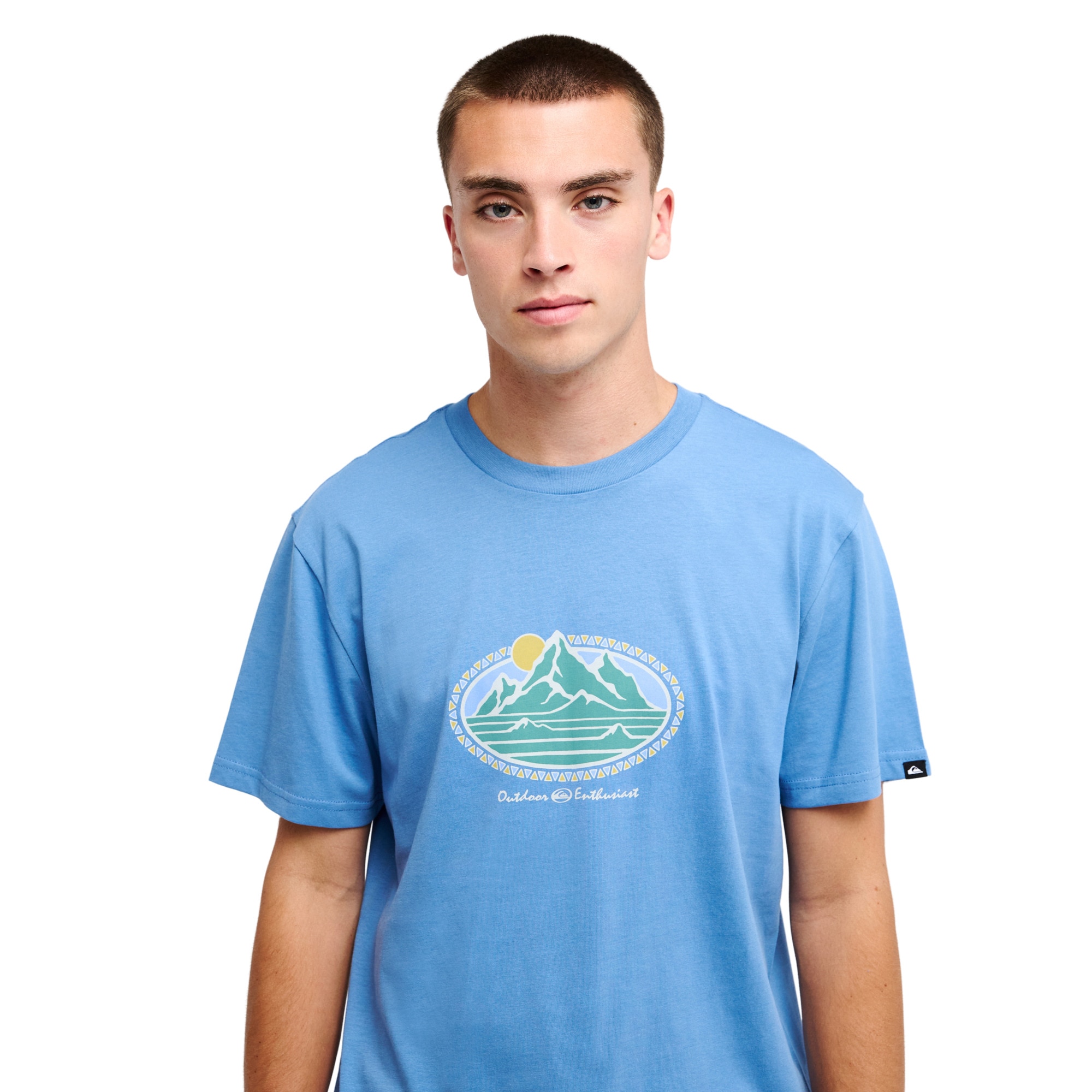 Camiseta de hombre Ev Mountain Lovers Quiksilver - Azul / Gris Azul / Gris-4