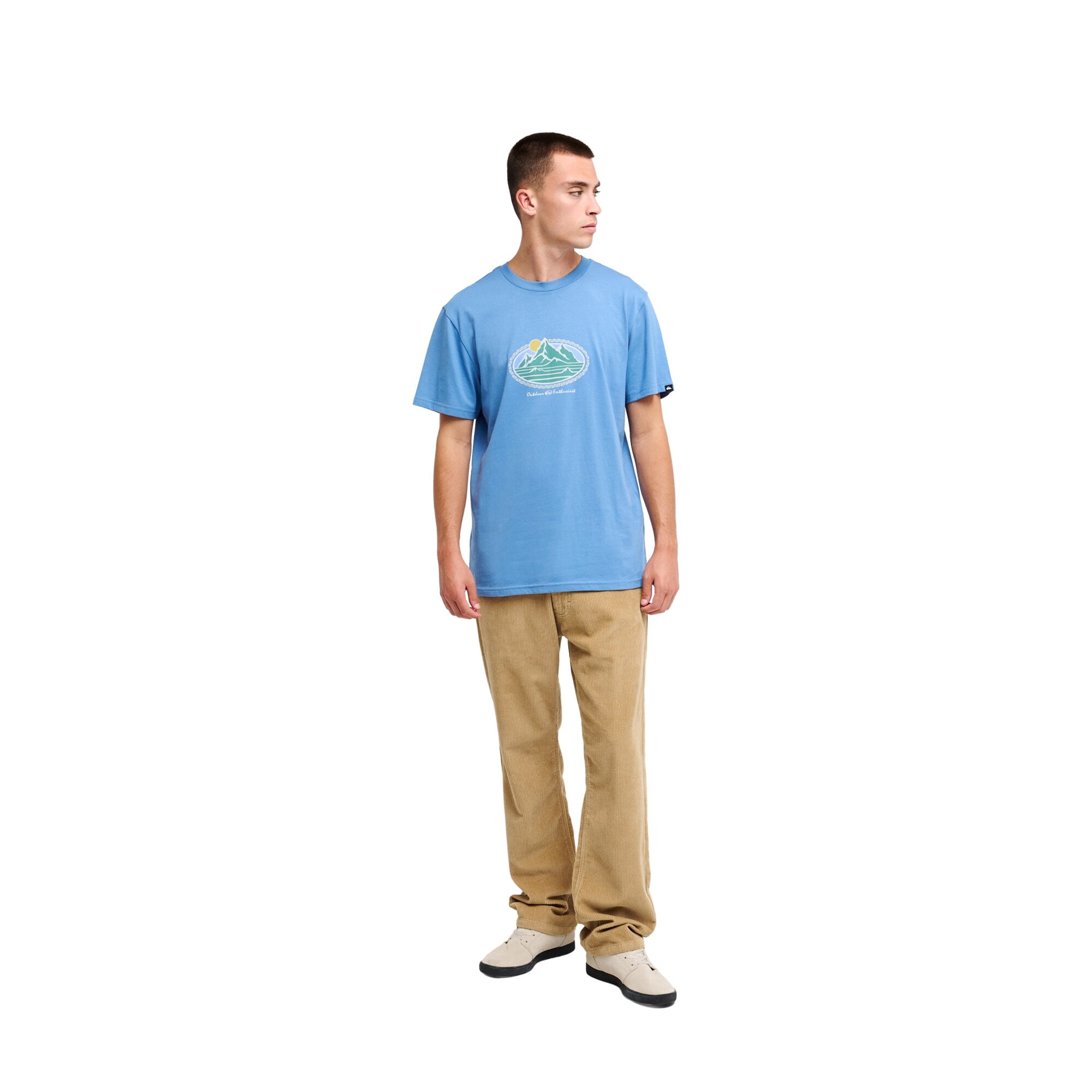 Camiseta de hombre Ev Mountain Lovers Quiksilver - Azul / Gris Azul / Gris-5