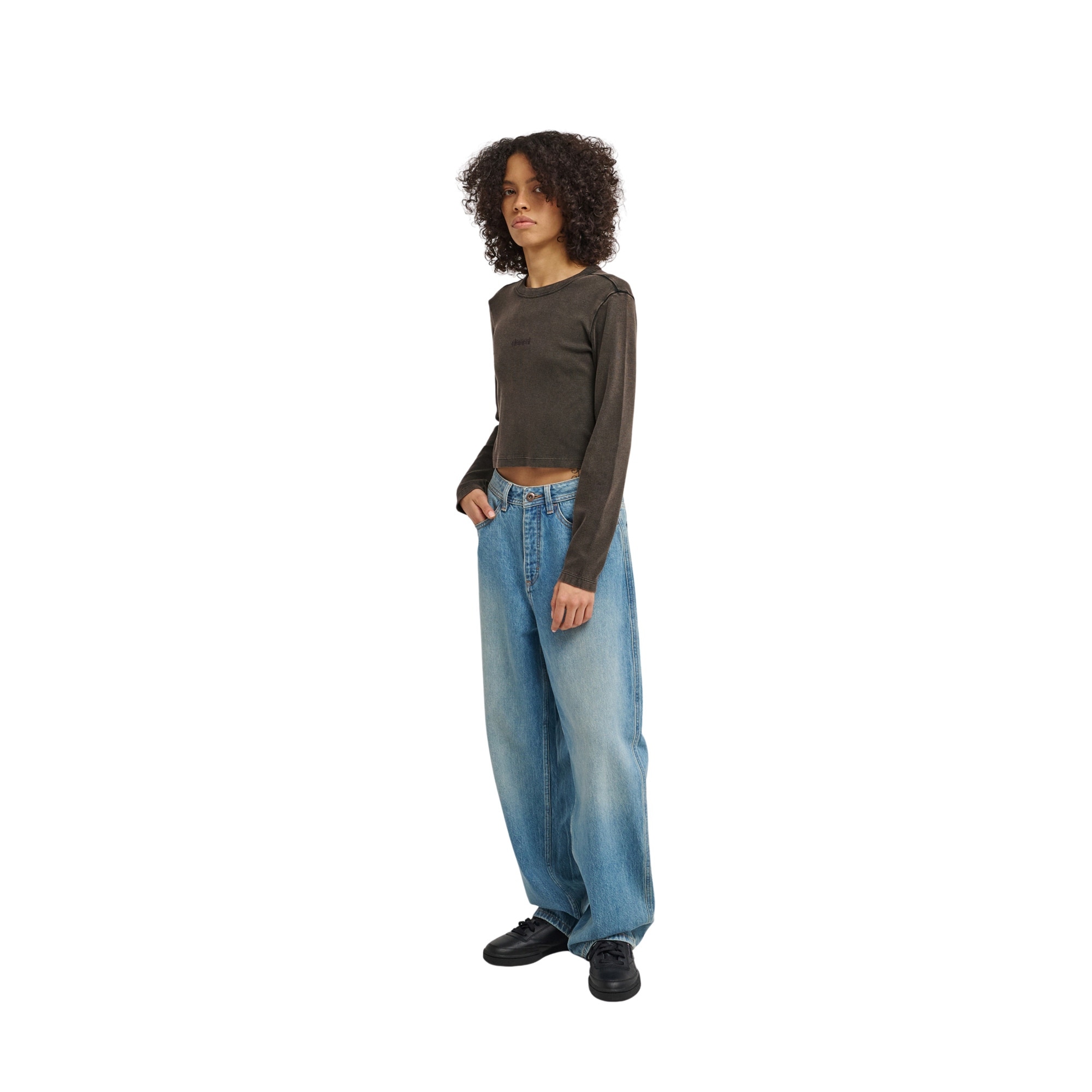 Imagen 3 de Camiseta de mujer Lowcase Crop Element - Negro Negro