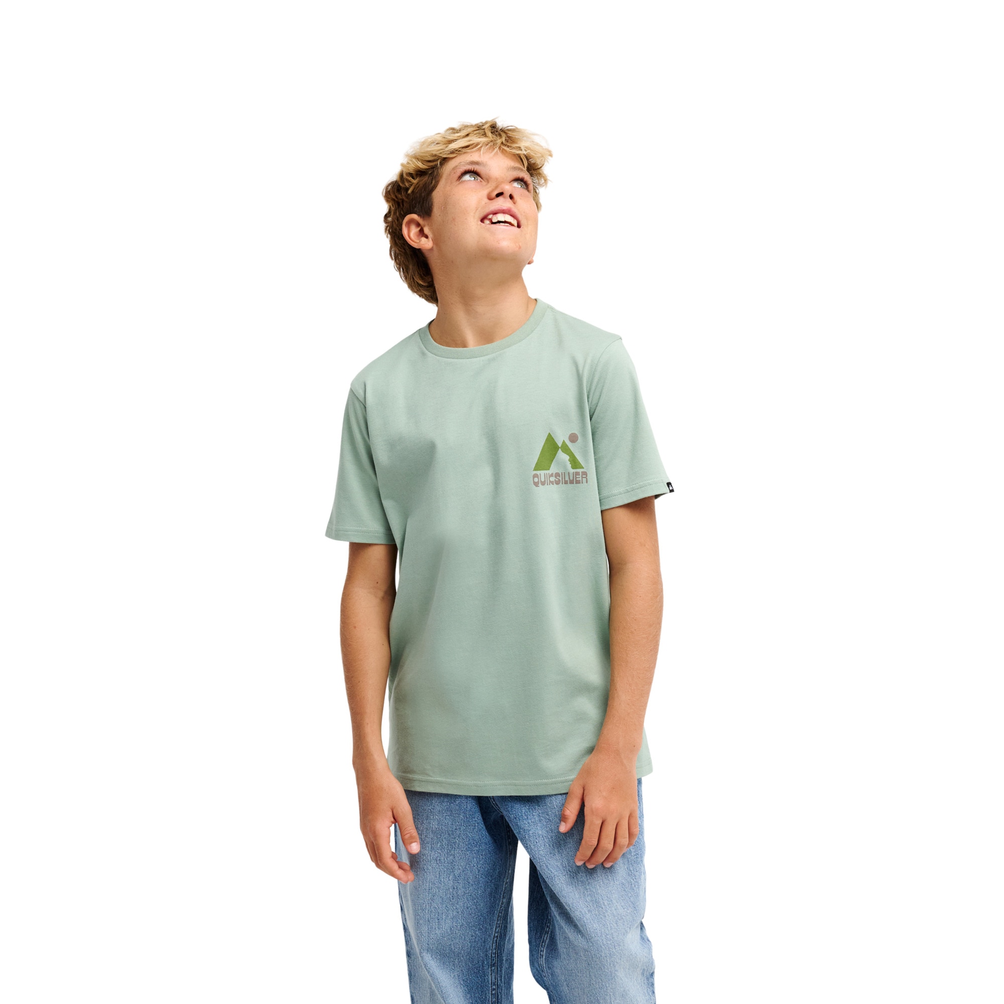Quiksilver Camisetas de niños Peak Azul / Gris