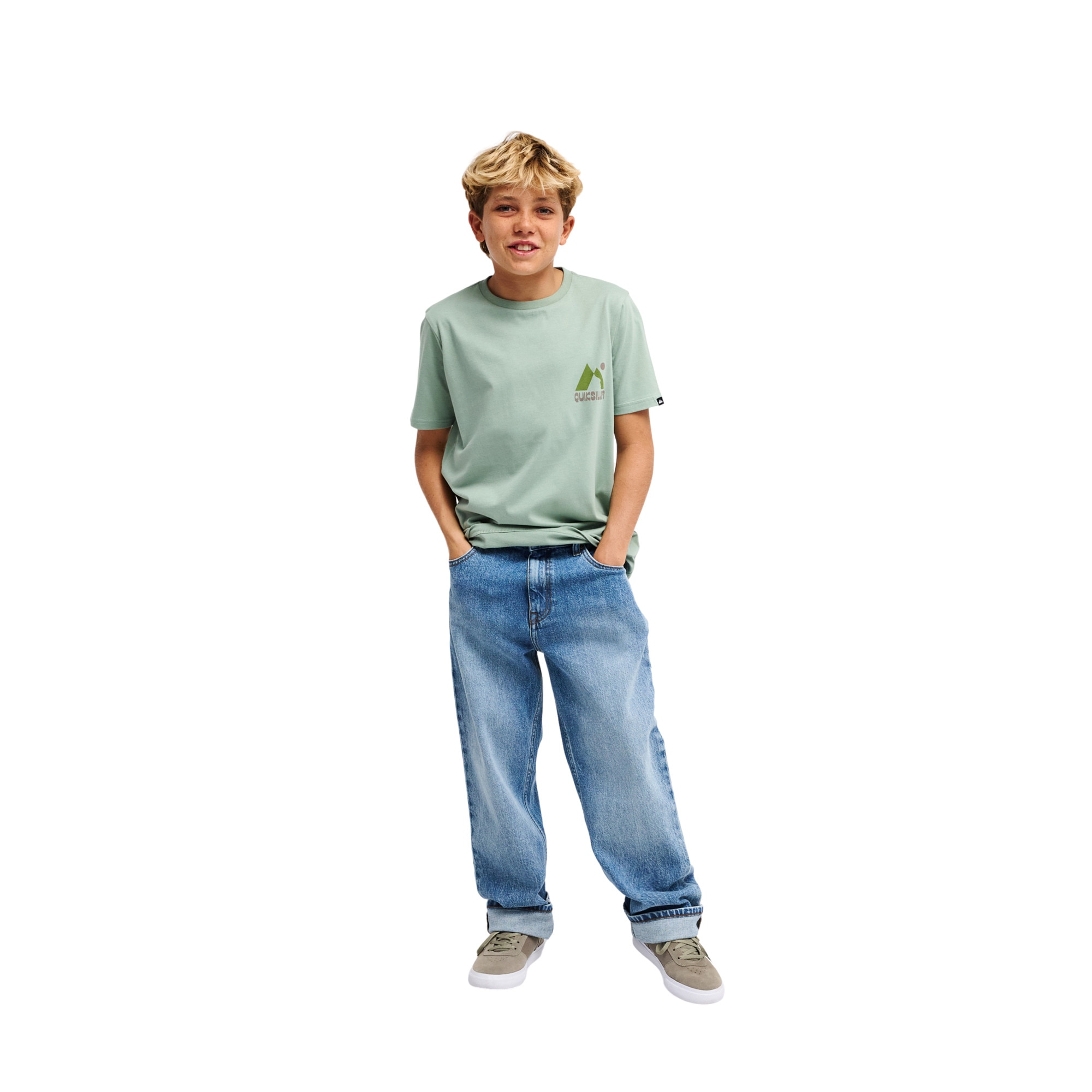 Camiseta de niños Peak Quiksilver - Verde Verde-5