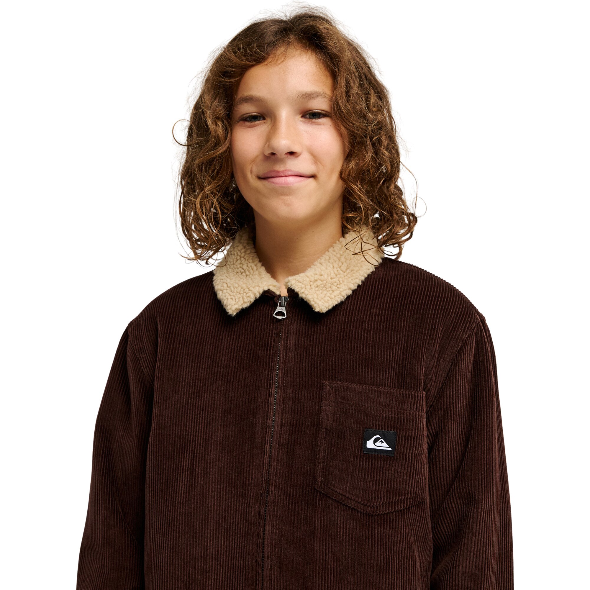 Chaqueta de niños Dna Sherpa Harrington Quiksilver - Marrón Marrón-4
