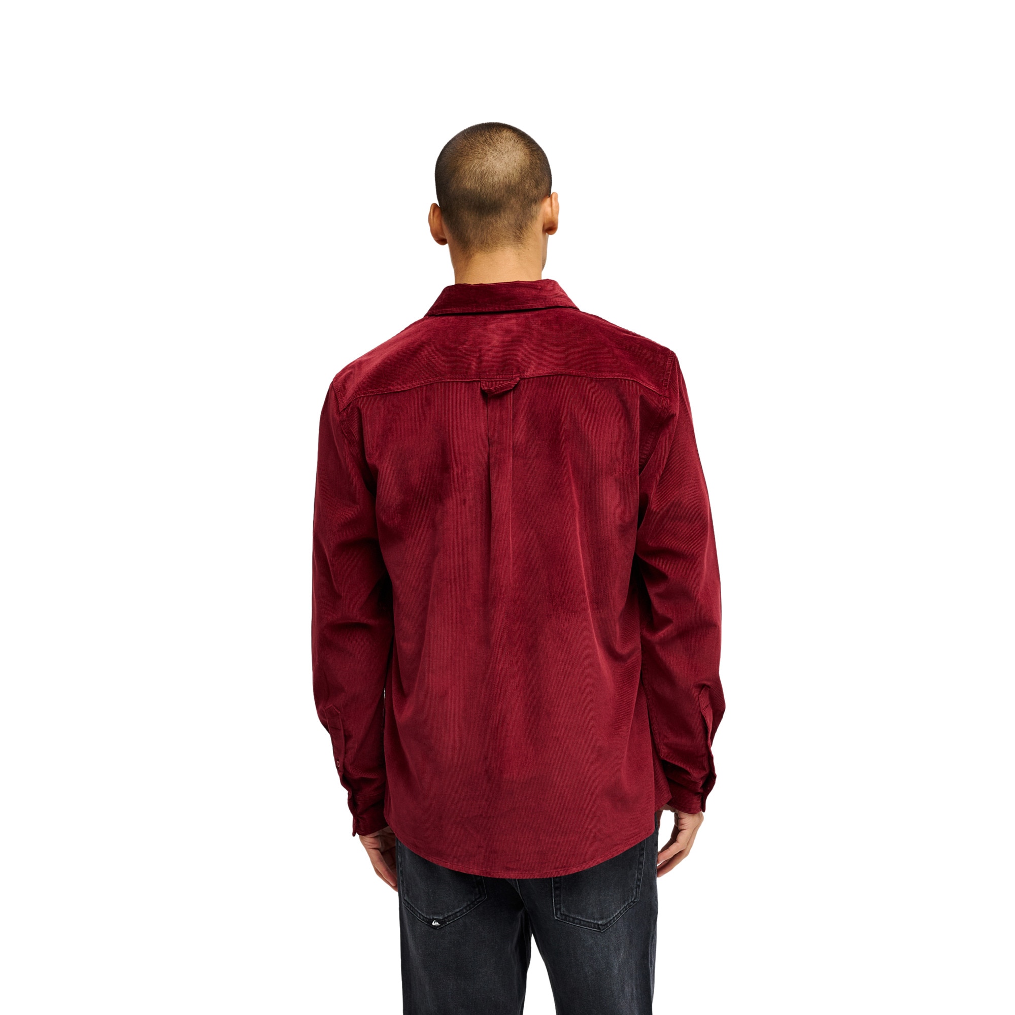 Camisa de hombre Smoke Trail Cord Quiksilver - Rojo cereza Rojo cereza-2