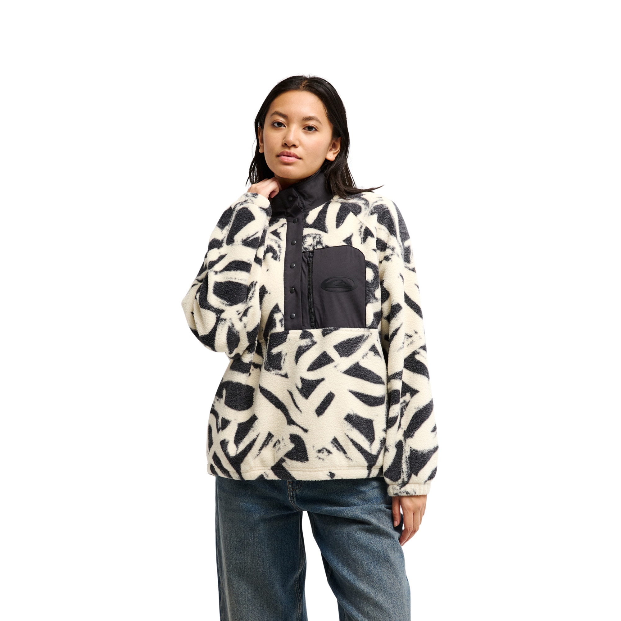 Forro polar de mujer Renek Polar Quiksilver - Blanco Blanco-1