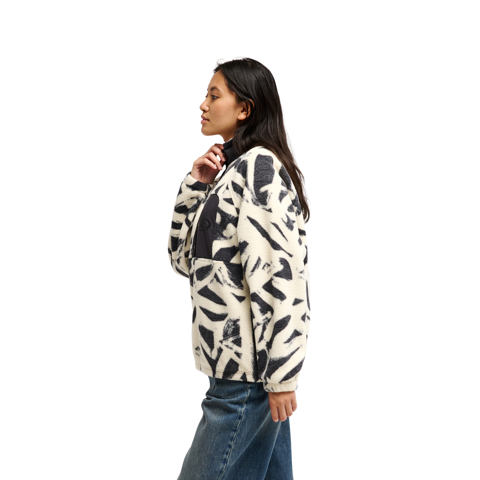 Forro polar de mujer Renek Polar Quiksilver - Blanco Blanco-3