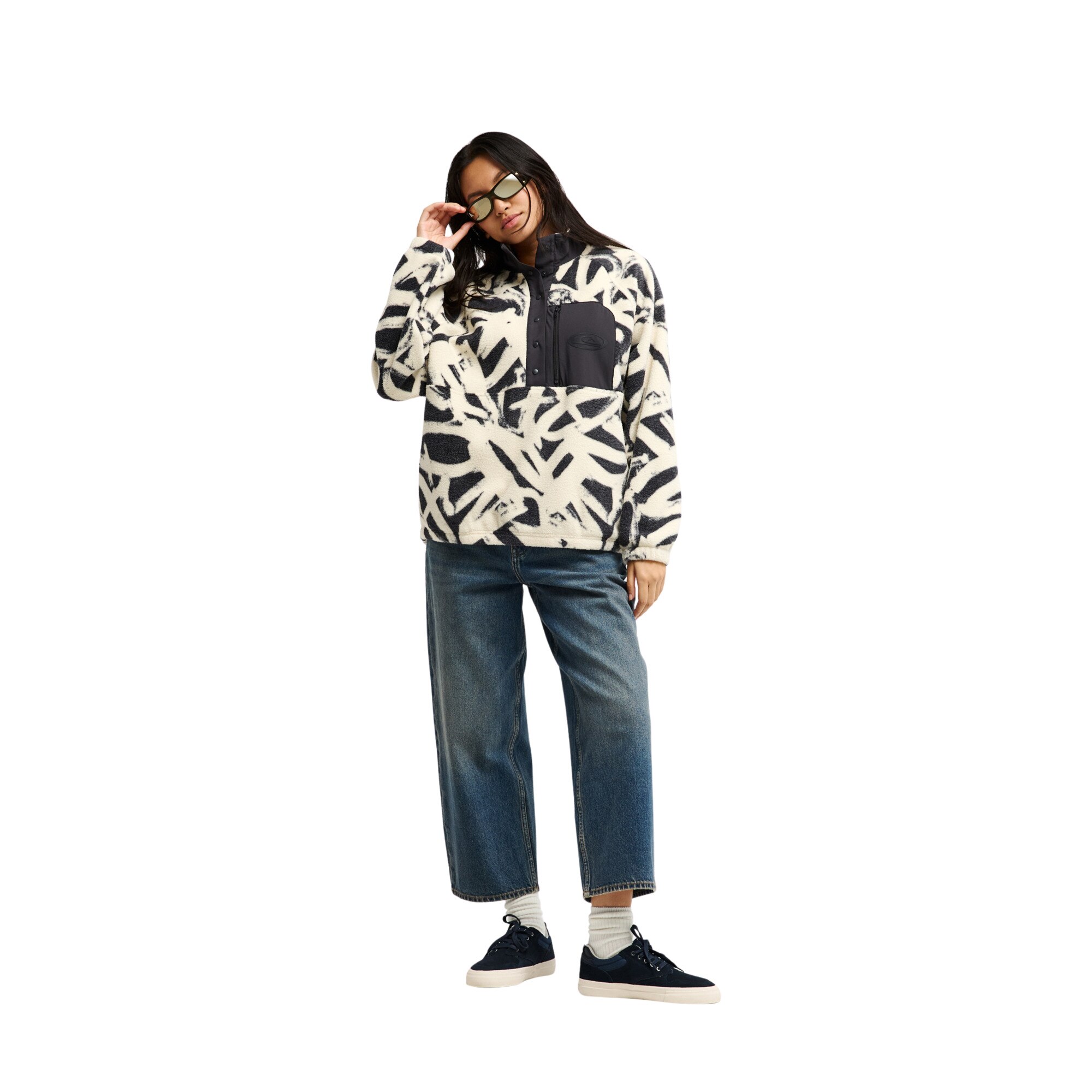 Forro polar de mujer Renek Polar Quiksilver - Blanco Blanco-5