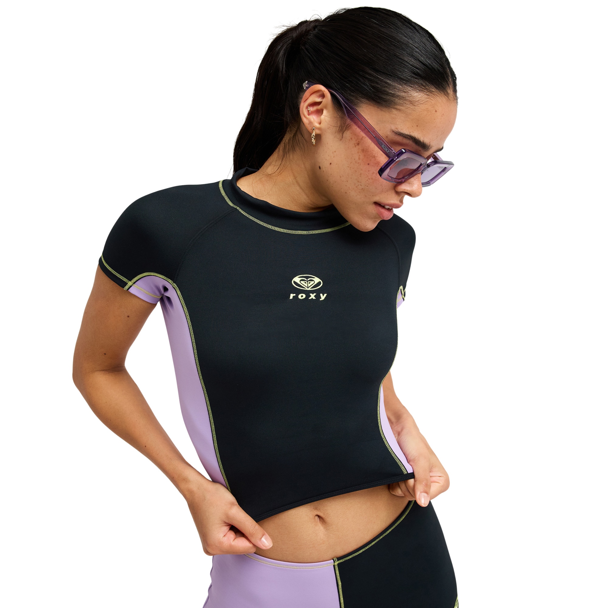 Roxy Licra de surf de mujer The Retro Essentials Morado