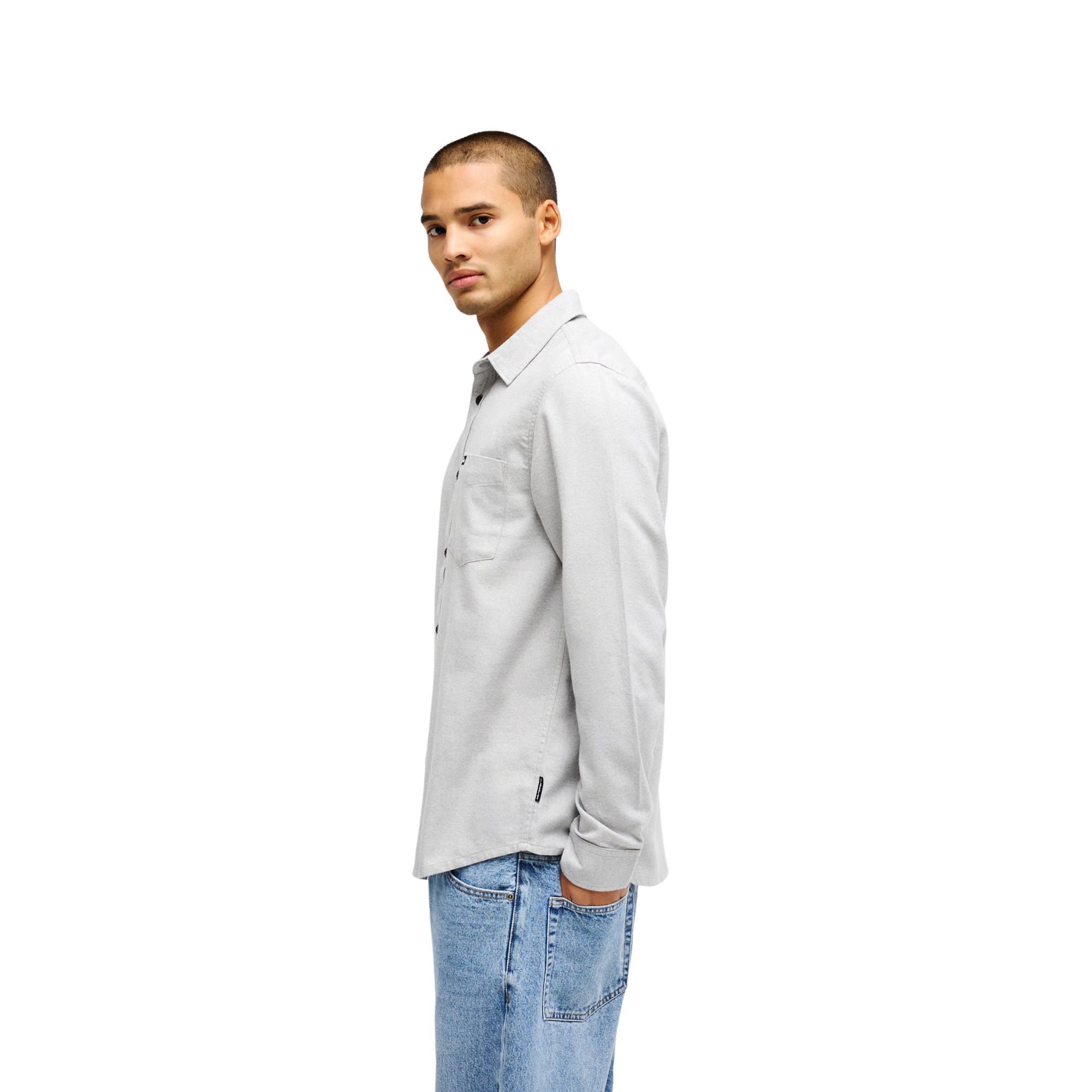 Camisa de hombre Motherfly Heather Quiksilver - Gris Gris-3