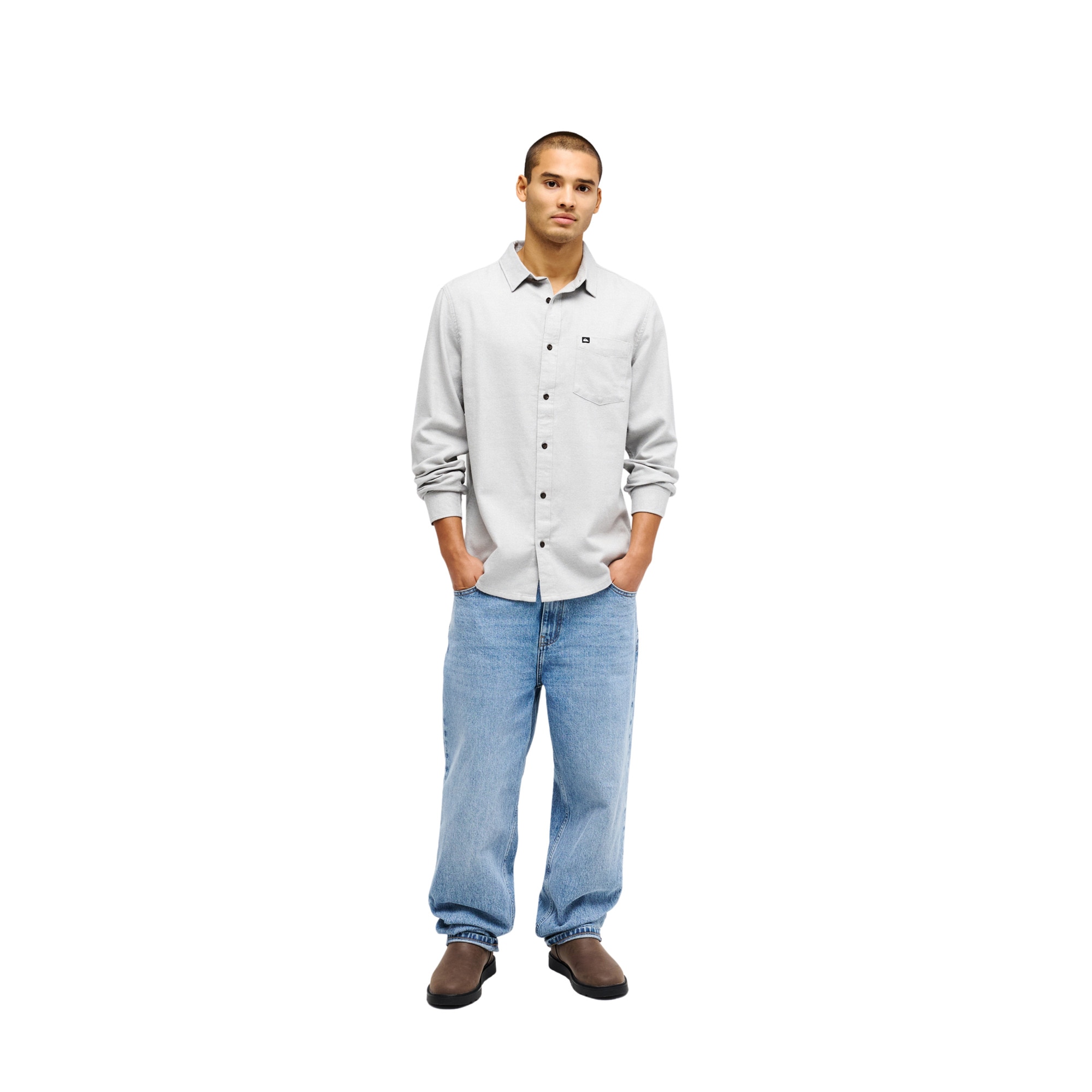 Camisa de hombre Motherfly Heather Quiksilver - Gris Gris-5