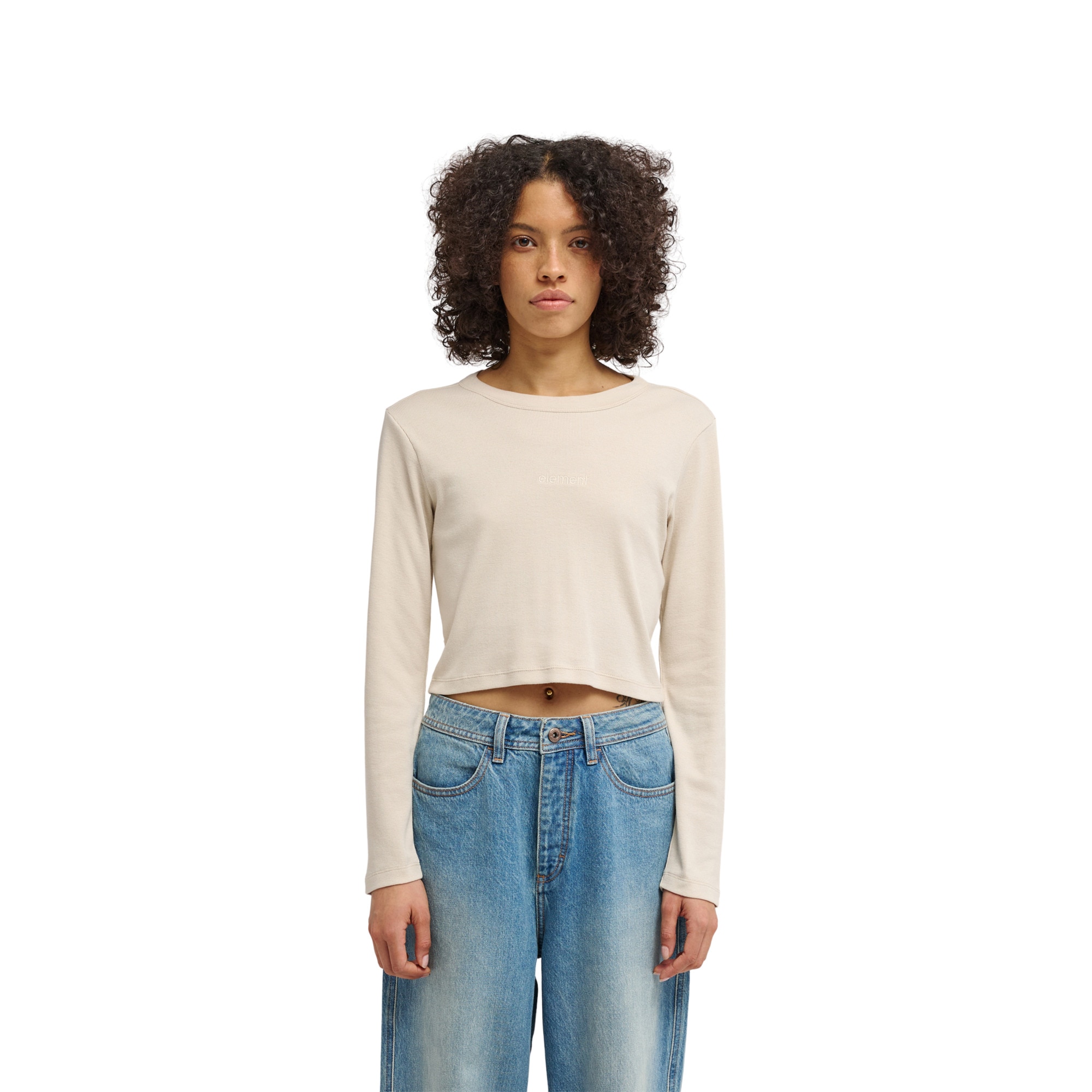 Imagen 1 de Camiseta de mujer Lowcase Crop Element - Natural Natural