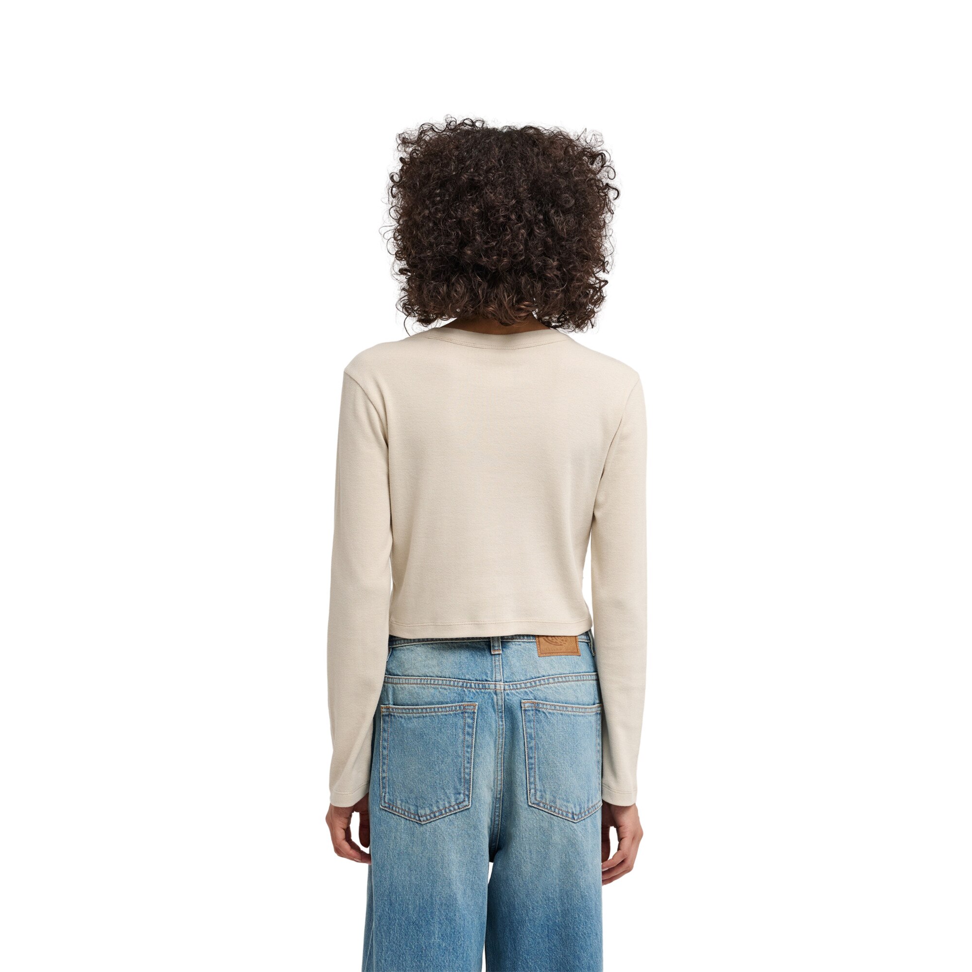 Imagen 2 de Camiseta de mujer Lowcase Crop Element - Natural Natural