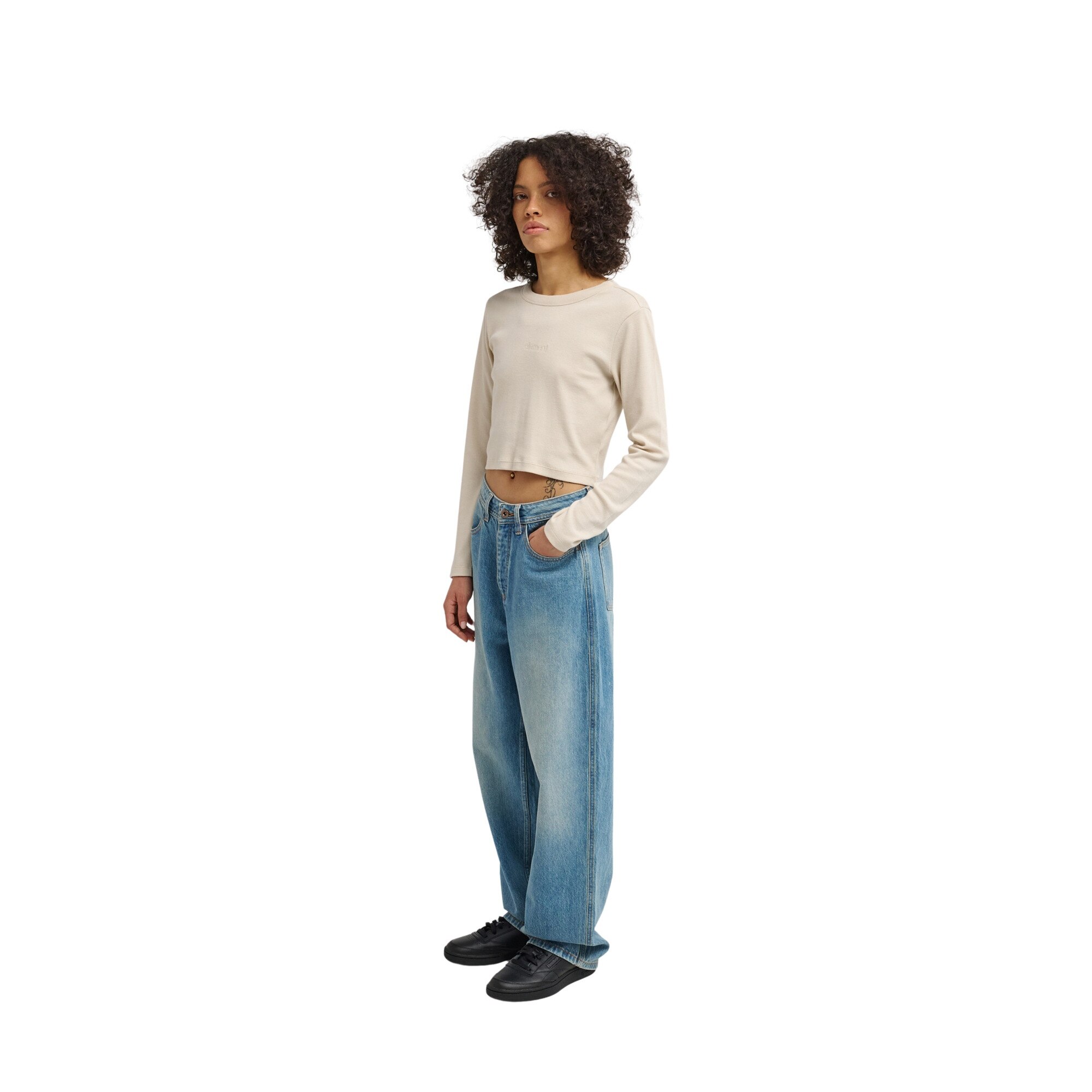 Imagen 3 de Camiseta de mujer Lowcase Crop Element - Natural Natural