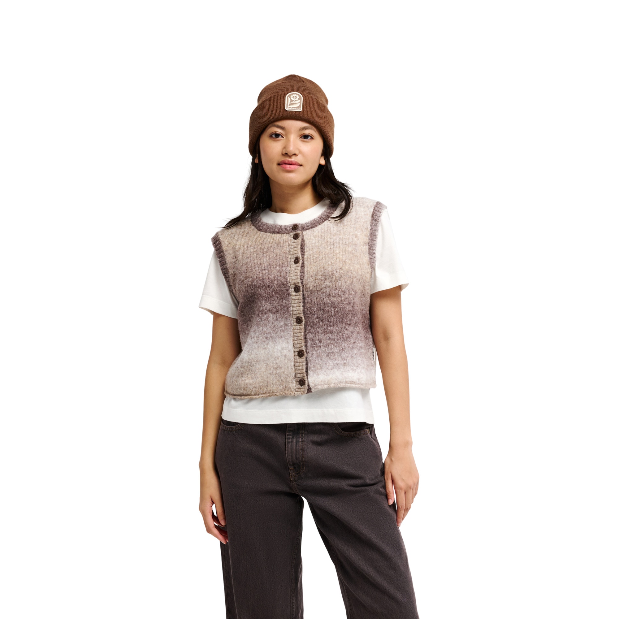 Imagen 0 de Chaleco de punto de mujer Islay Tank Gradient Quiksilver Marrón