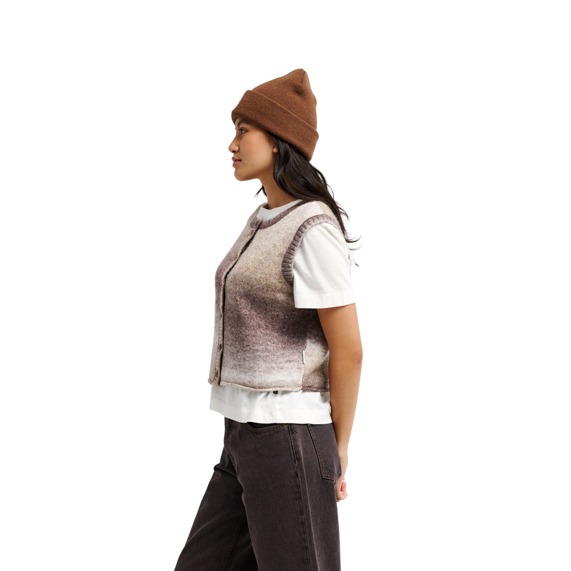 Chaleco de punto de mujer Islay Tank Gradient Quiksilver - Marrón Marrón-3