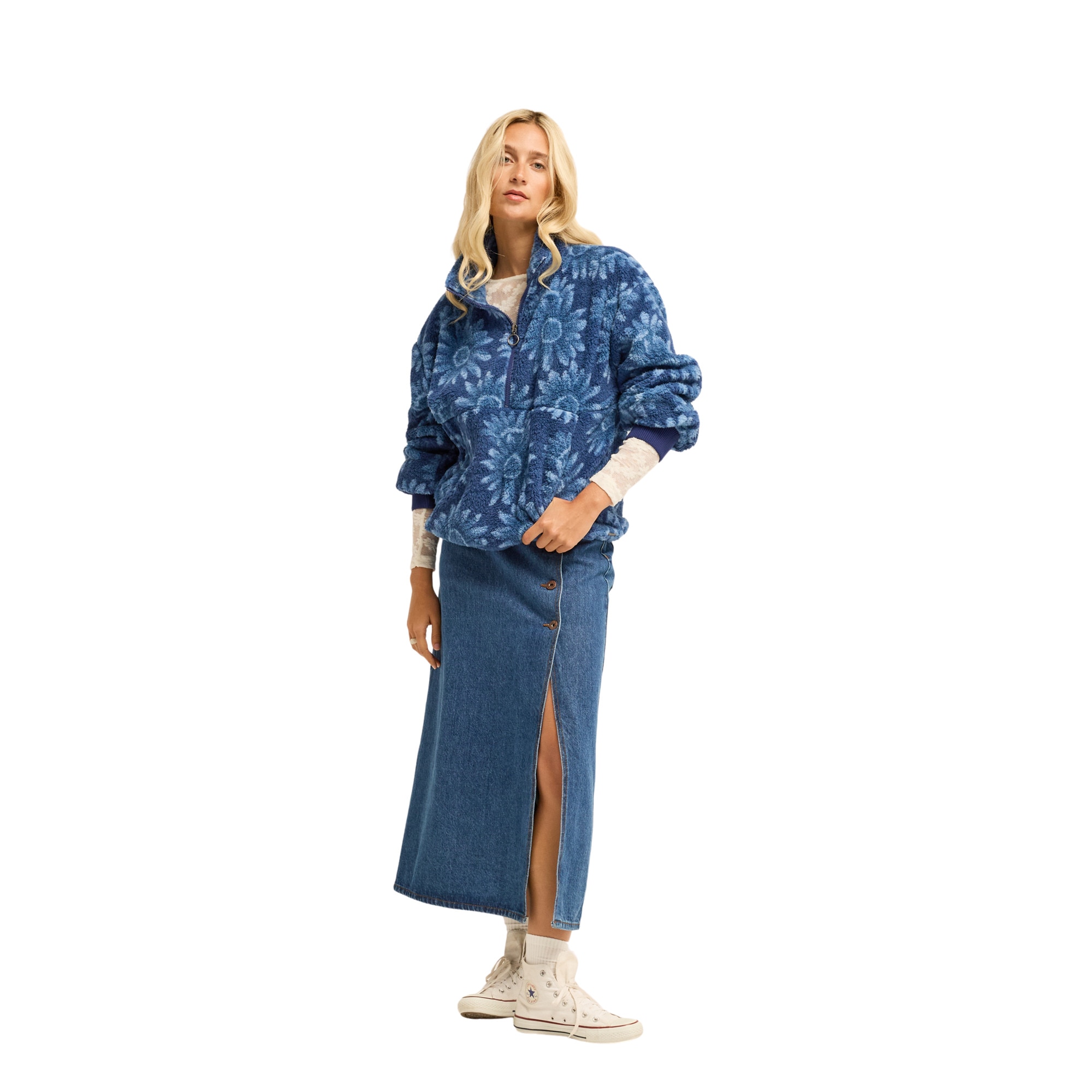 Forro polar de mujer Time Off Billabong - Azul Azul-5
