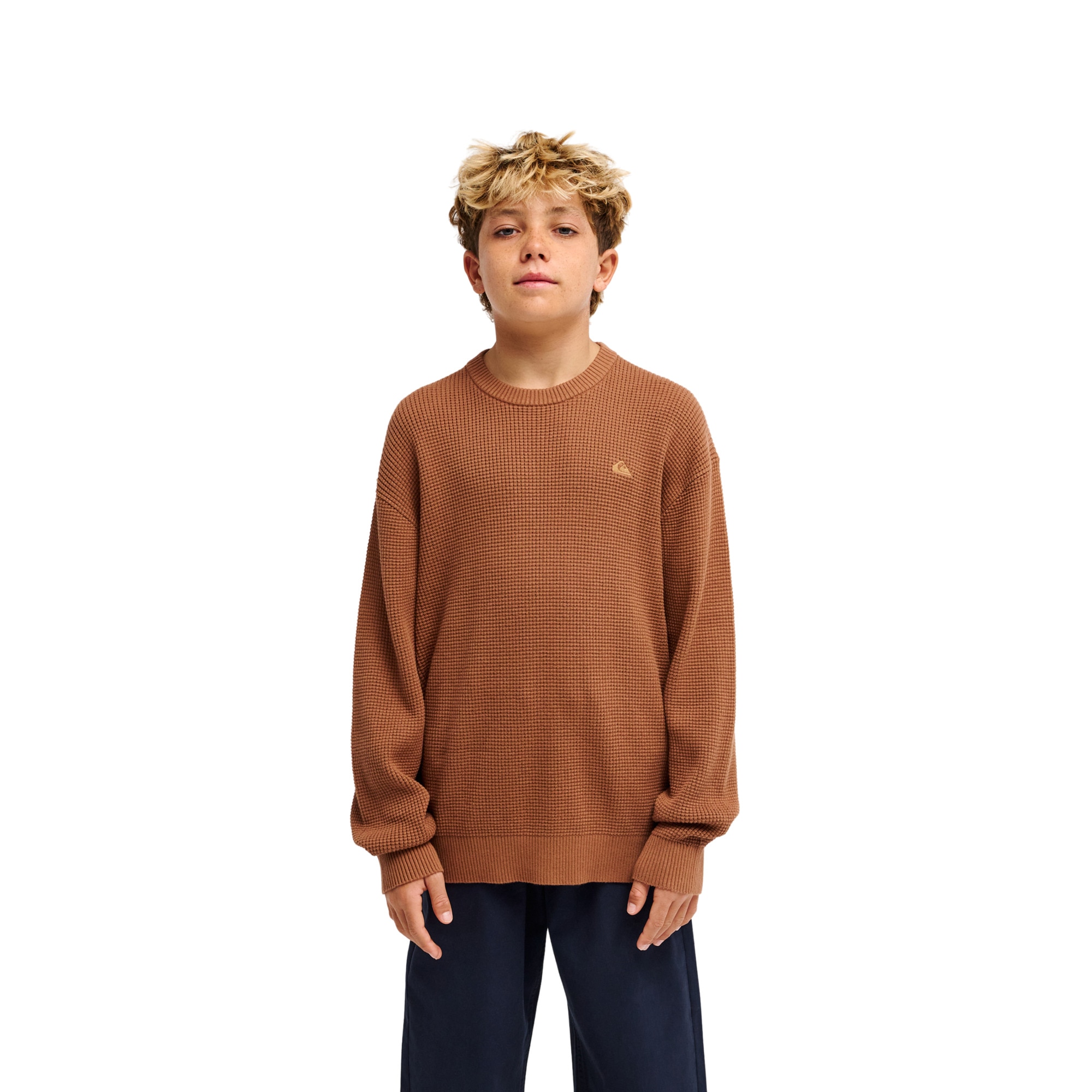 Jersey de niños Waffle Quiksilver - Marrón Marrón-1
