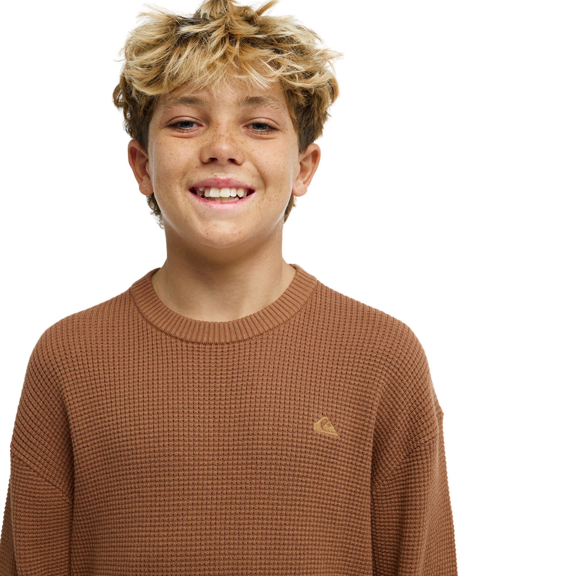 Jersey de niños Waffle Quiksilver - Marrón Marrón-4