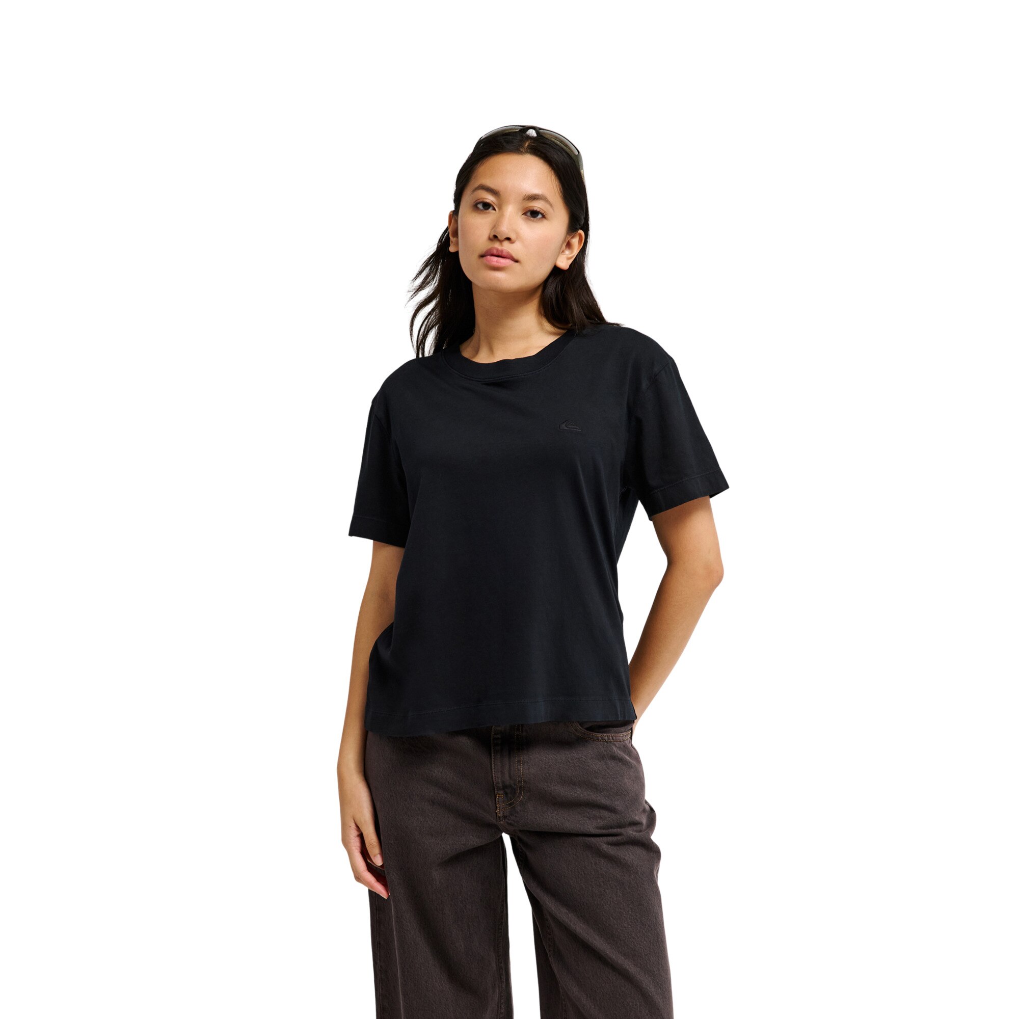 Imagen 0 de Camiseta de mujer Essential Quiksilver Negro