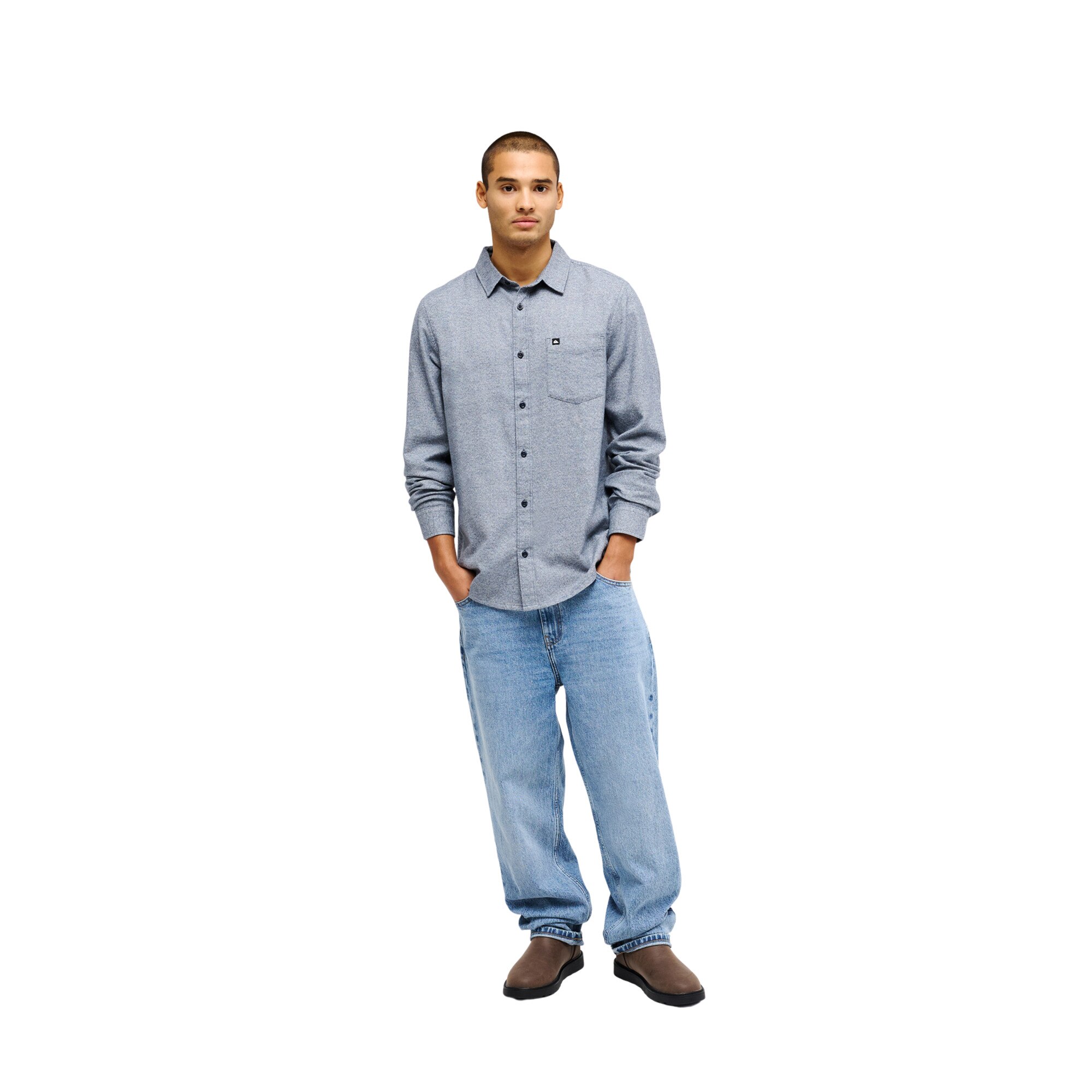 Camisa de hombre Motherfly Heather Quiksilver - Azul marino Azul marino-5