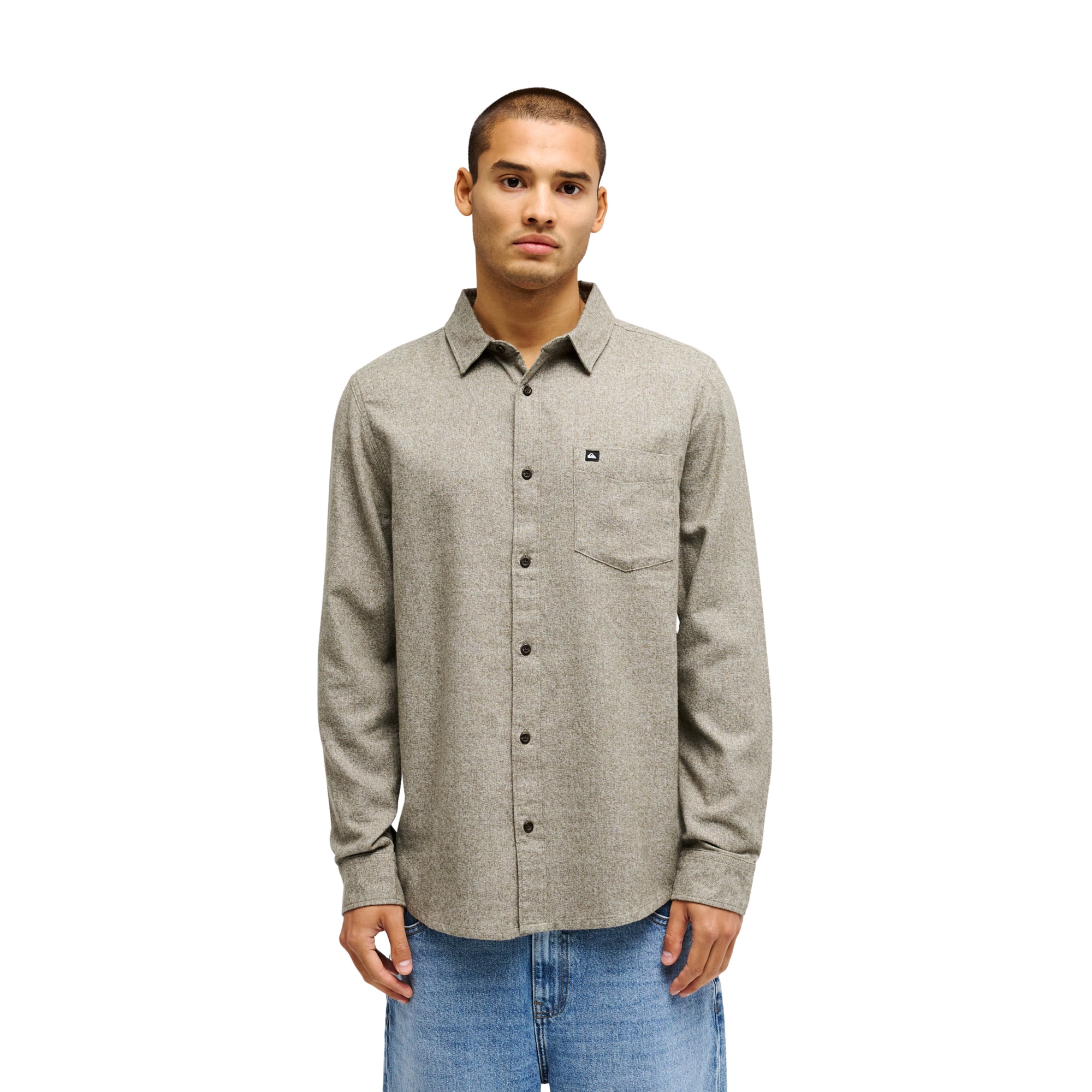 Camisa de hombre Motherfly Heather Quiksilver - Marrón Marrón-1