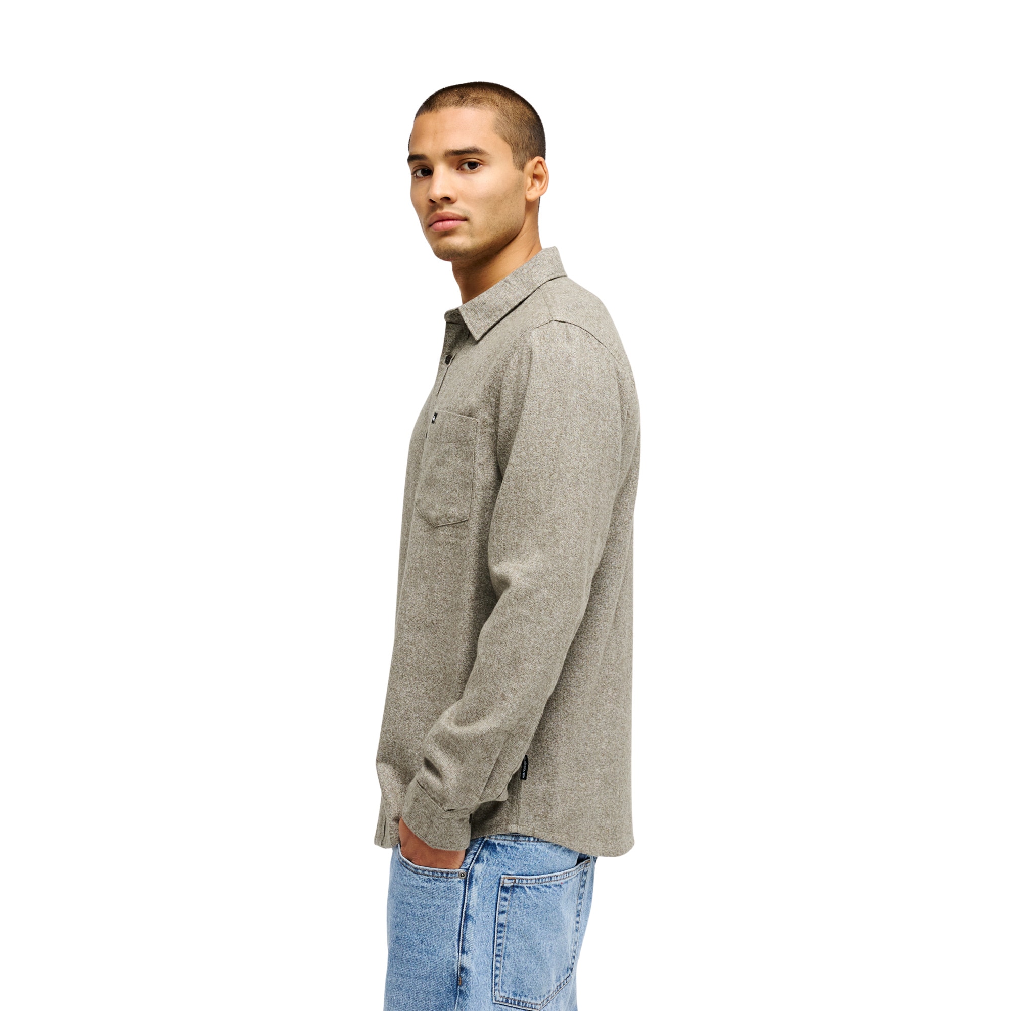 Camisa de hombre Motherfly Heather Quiksilver - Marrón Marrón-3