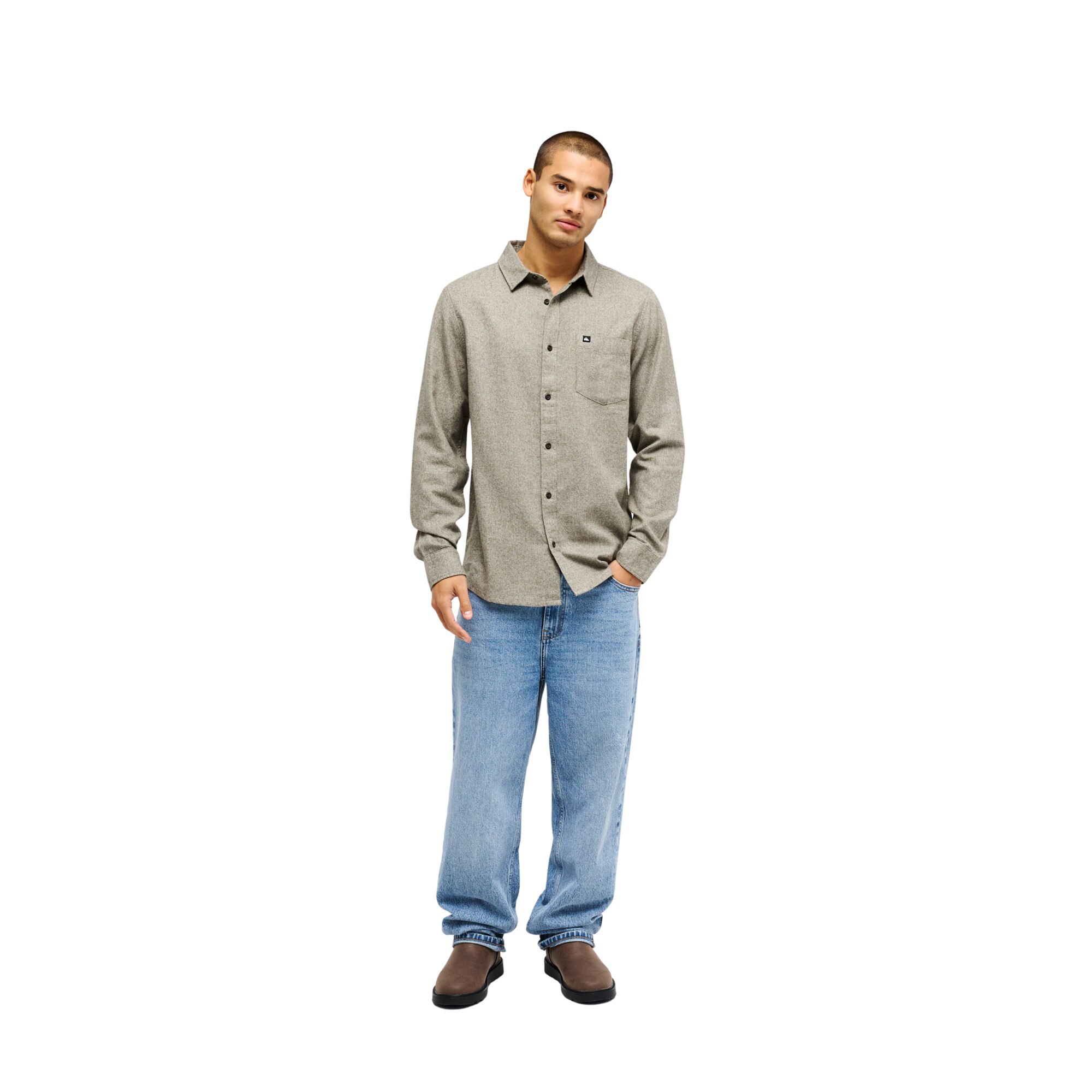 Camisa de hombre Motherfly Heather Quiksilver - Marrón Marrón-5