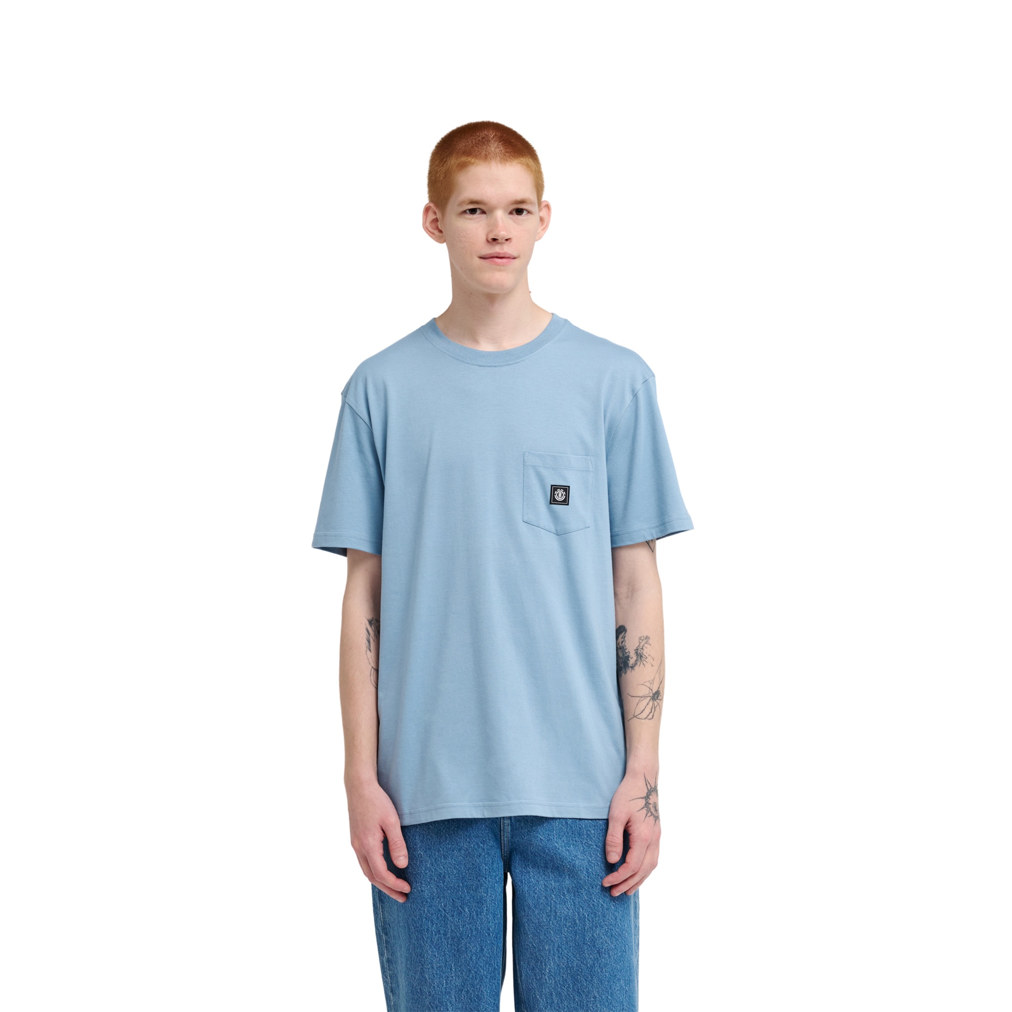 Camiseta de hombre Icon Label Pocket Element - Azul denim Azul denim-1